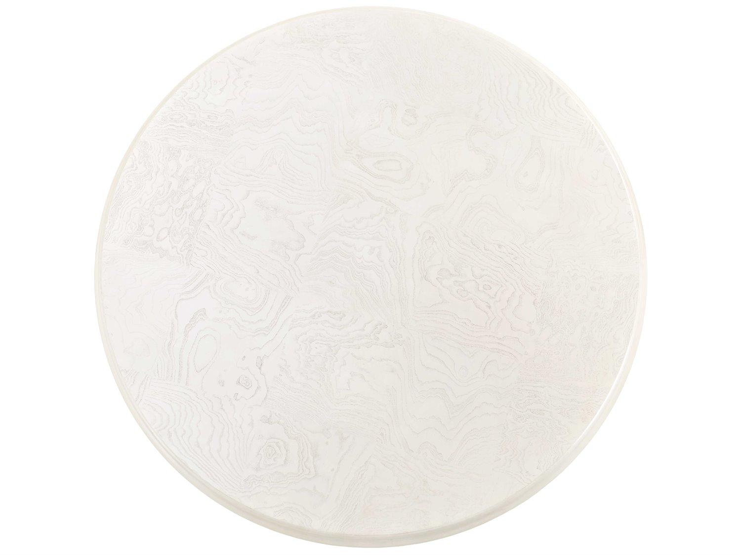 Michael Amini La Terrazza Round Wood Creamy Pearl Dining Table