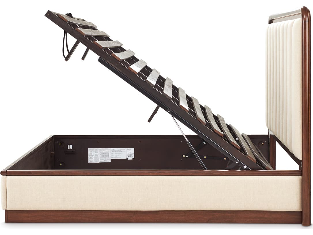 Michael Amini Mason Park Beige Poplar Wood King Platform Bed