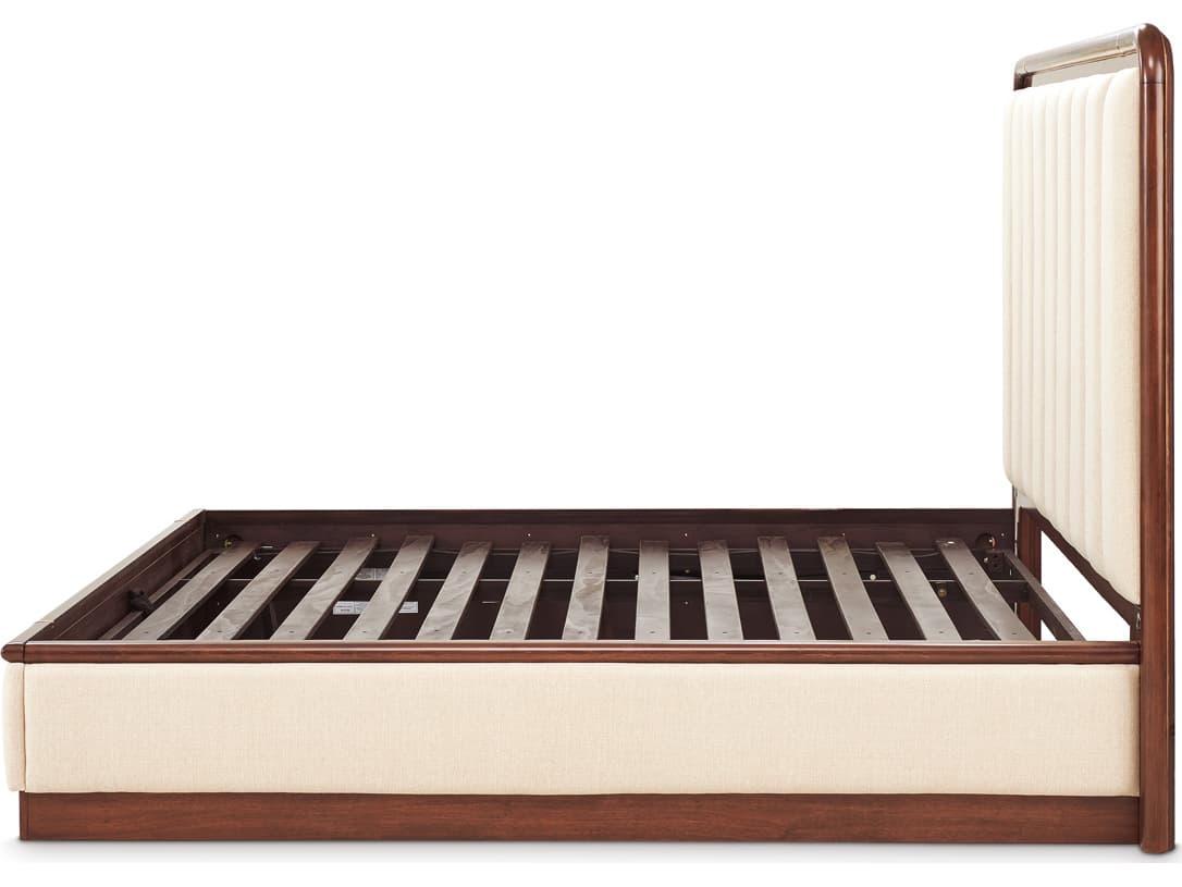 Michael Amini Mason Park Beige Poplar Wood King Platform Bed