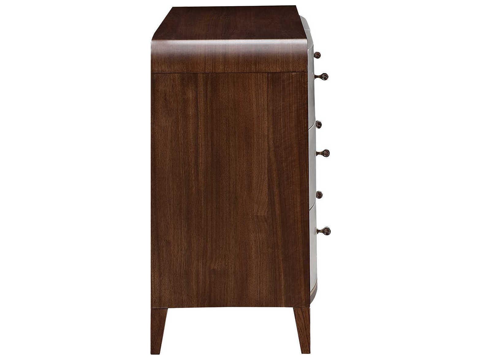 Michael Amini Houston 6-Drawers Brown Birch Wood Double Dresser