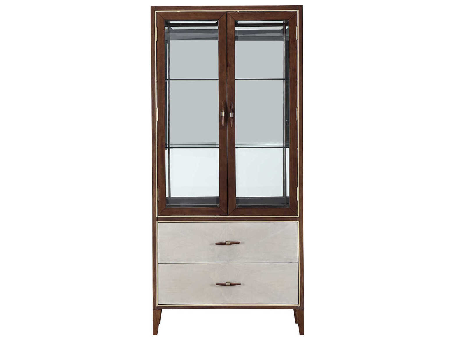 Michael Amini Houston Birch Wood Display Cabinet