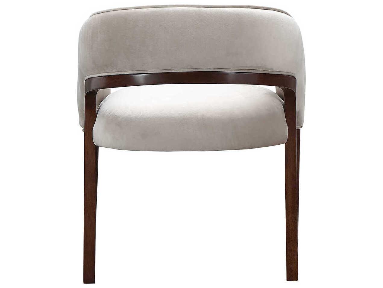 Michael Amini Houston Gray Velvet Accent Chair