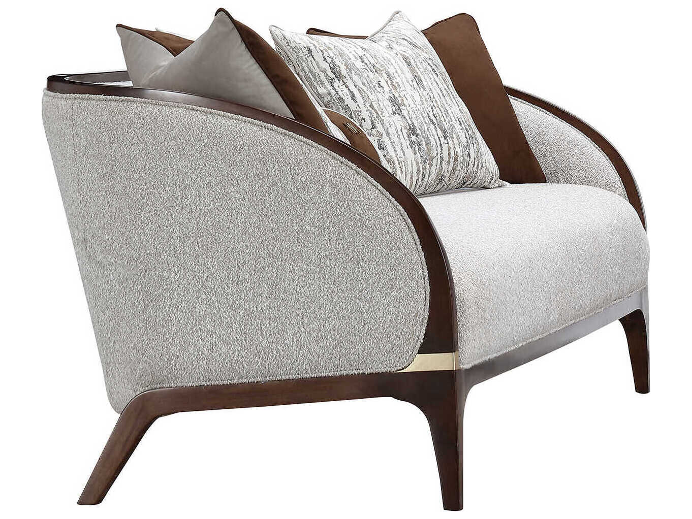 Michael Amini Houston Gray Upholstered Sofa