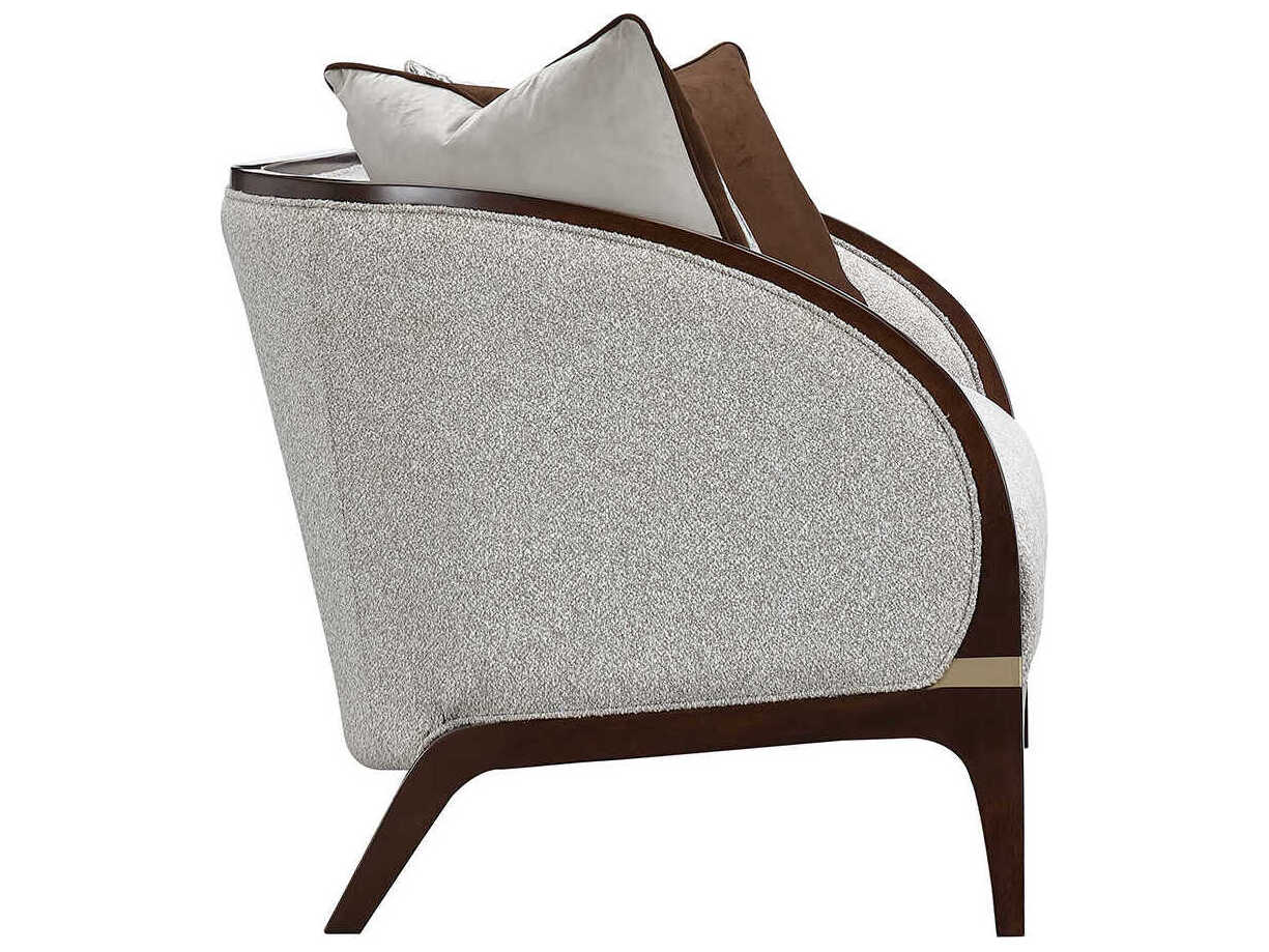 Michael Amini Houston Gray Upholstered Loveseat