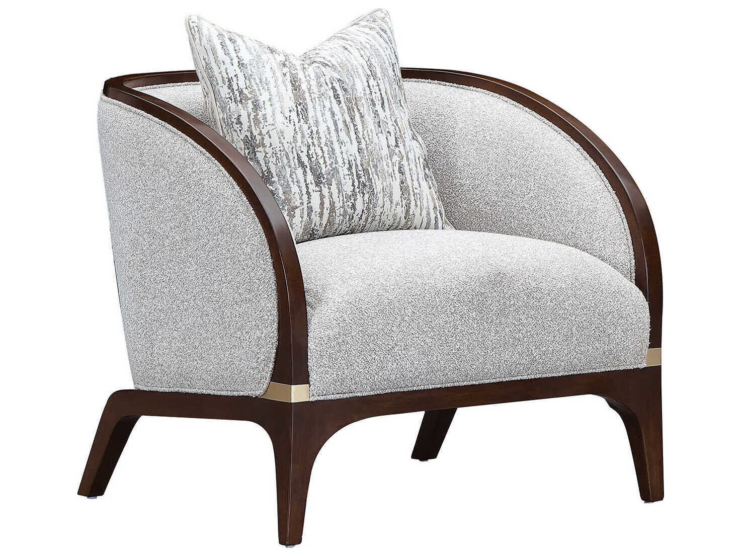 Michael Amini Houston Gray Accent Chair