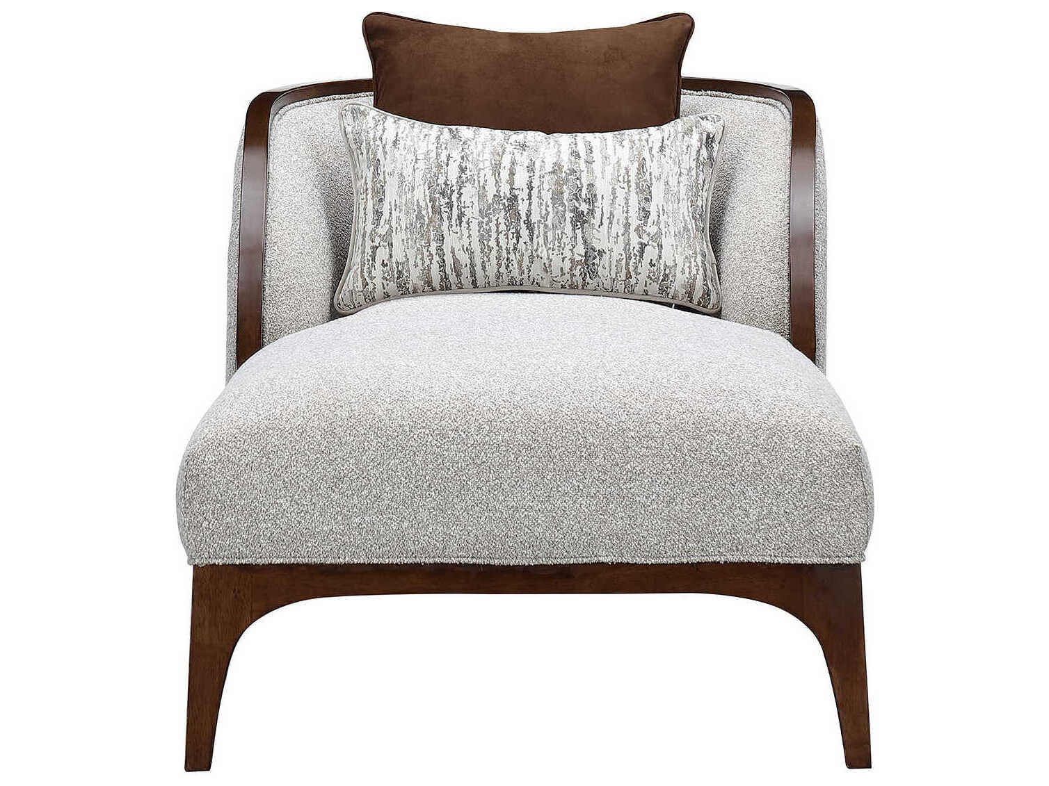 Michael Amini Houston Gray Upholstered Chaise