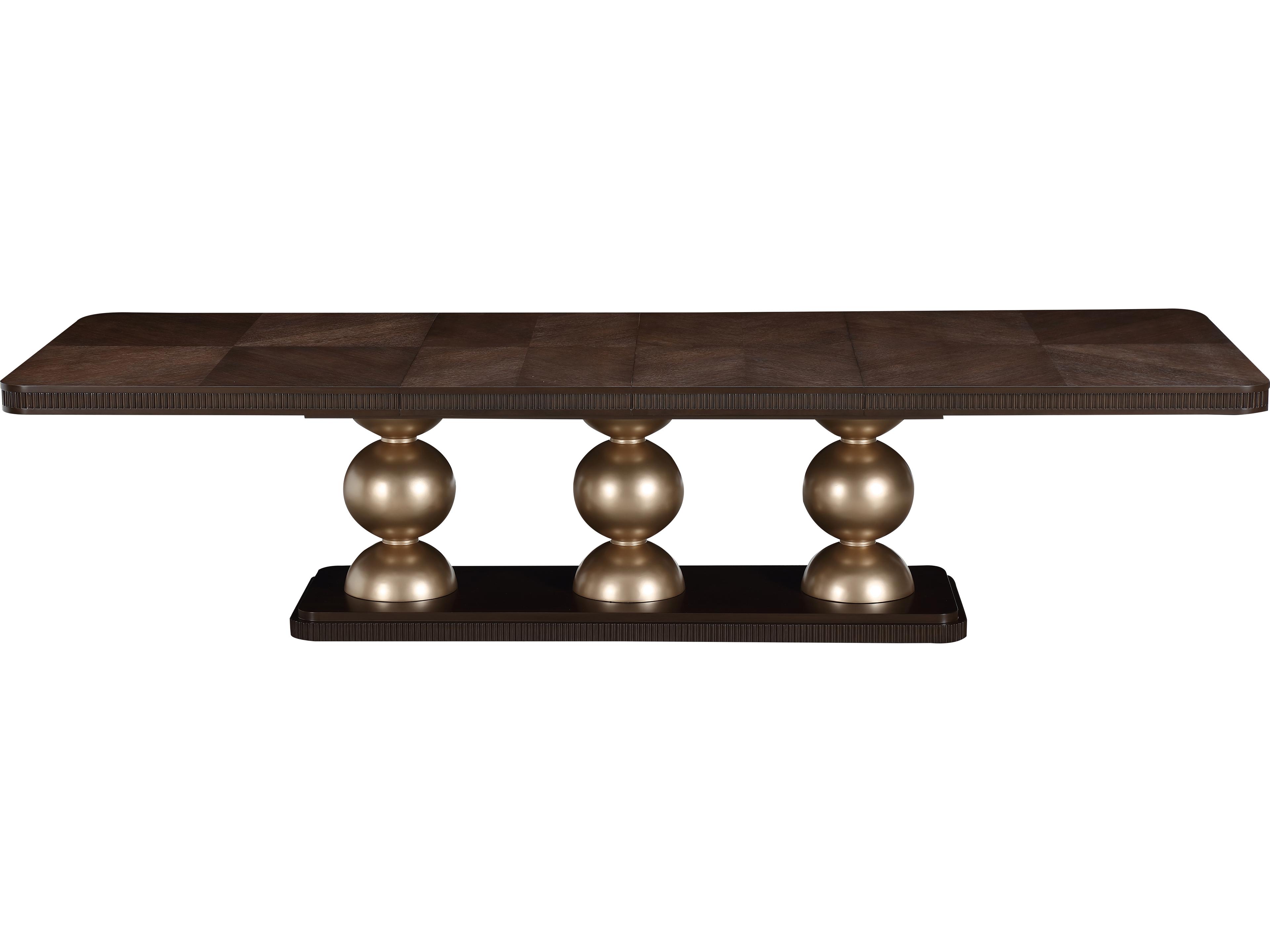 Michael Amini West Kensington Espresso Rectangular Wood Dining Table