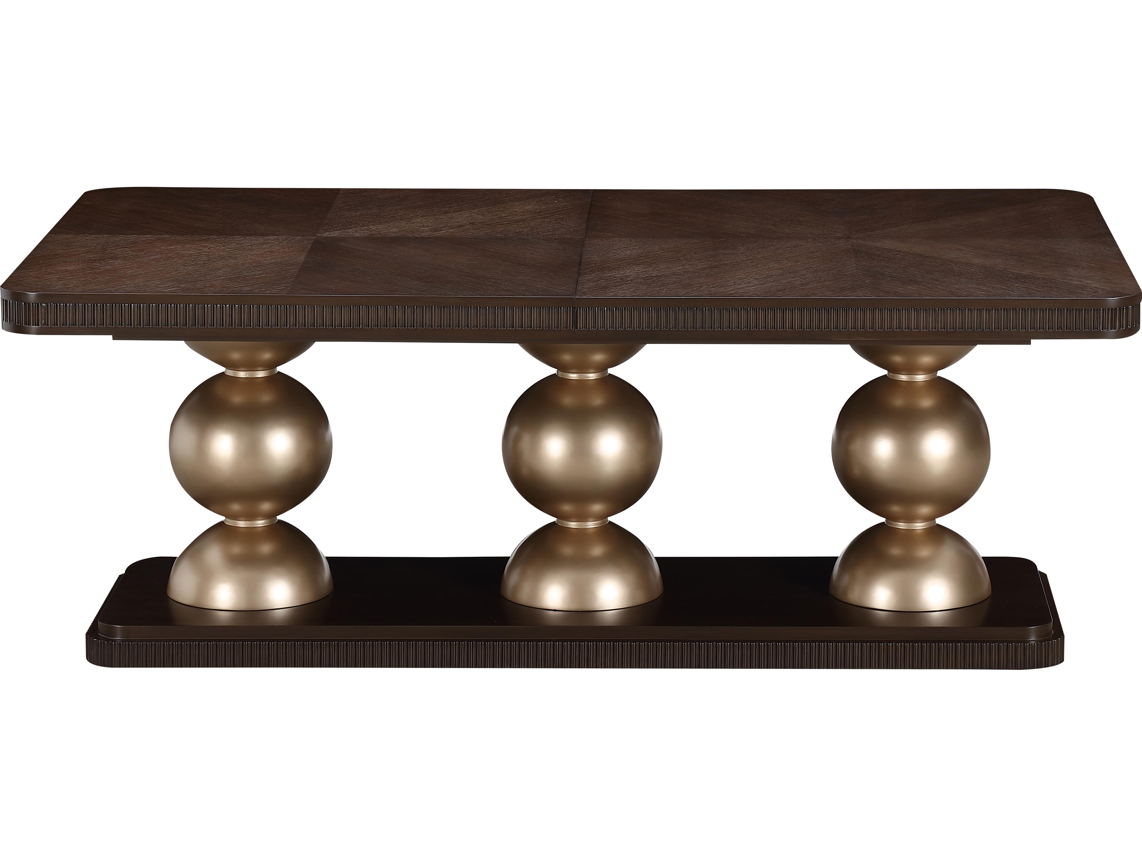 Michael Amini West Kensington Espresso Rectangular Wood Dining Table