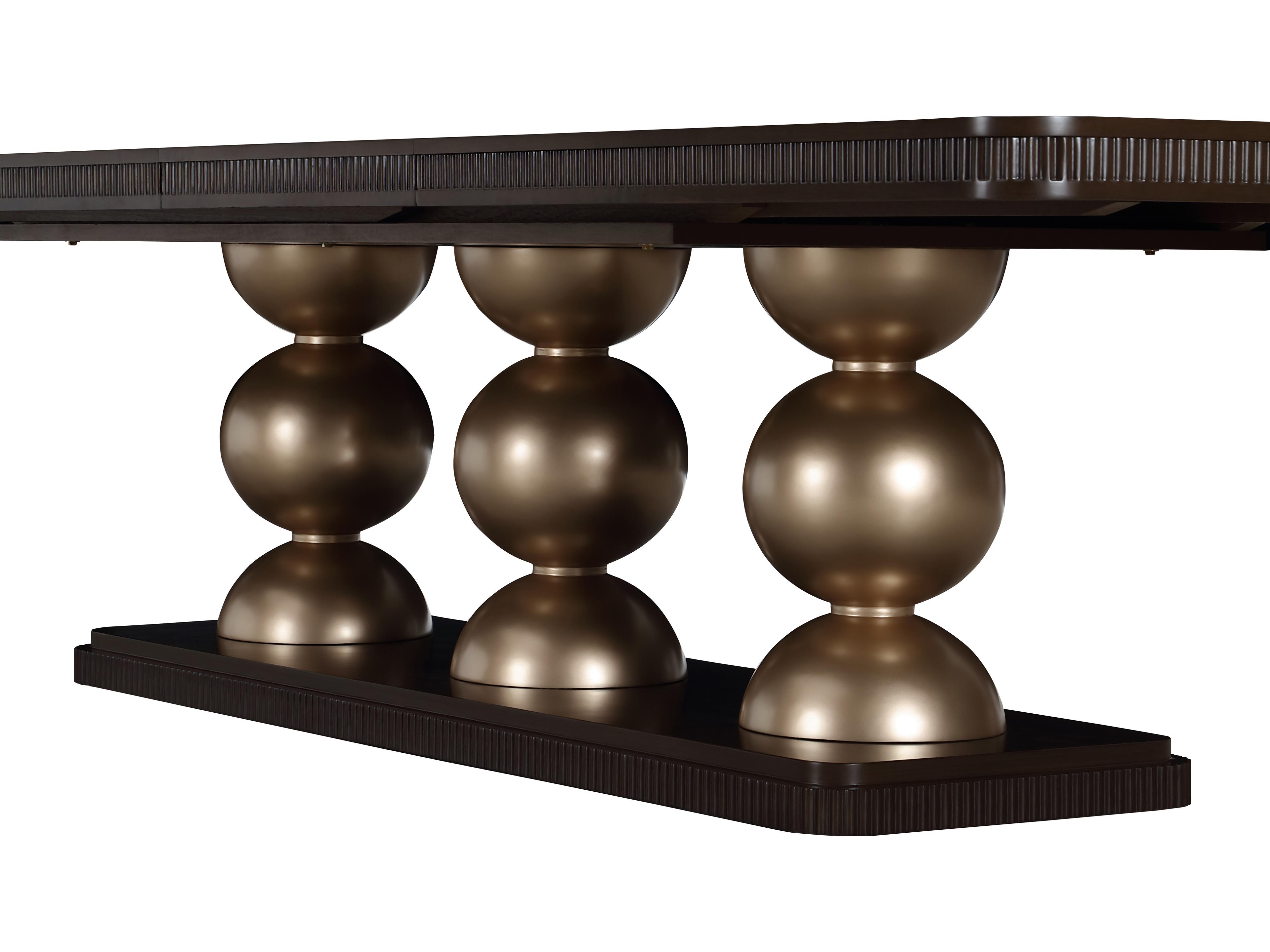 Michael Amini West Kensington Espresso Rectangular Wood Dining Table