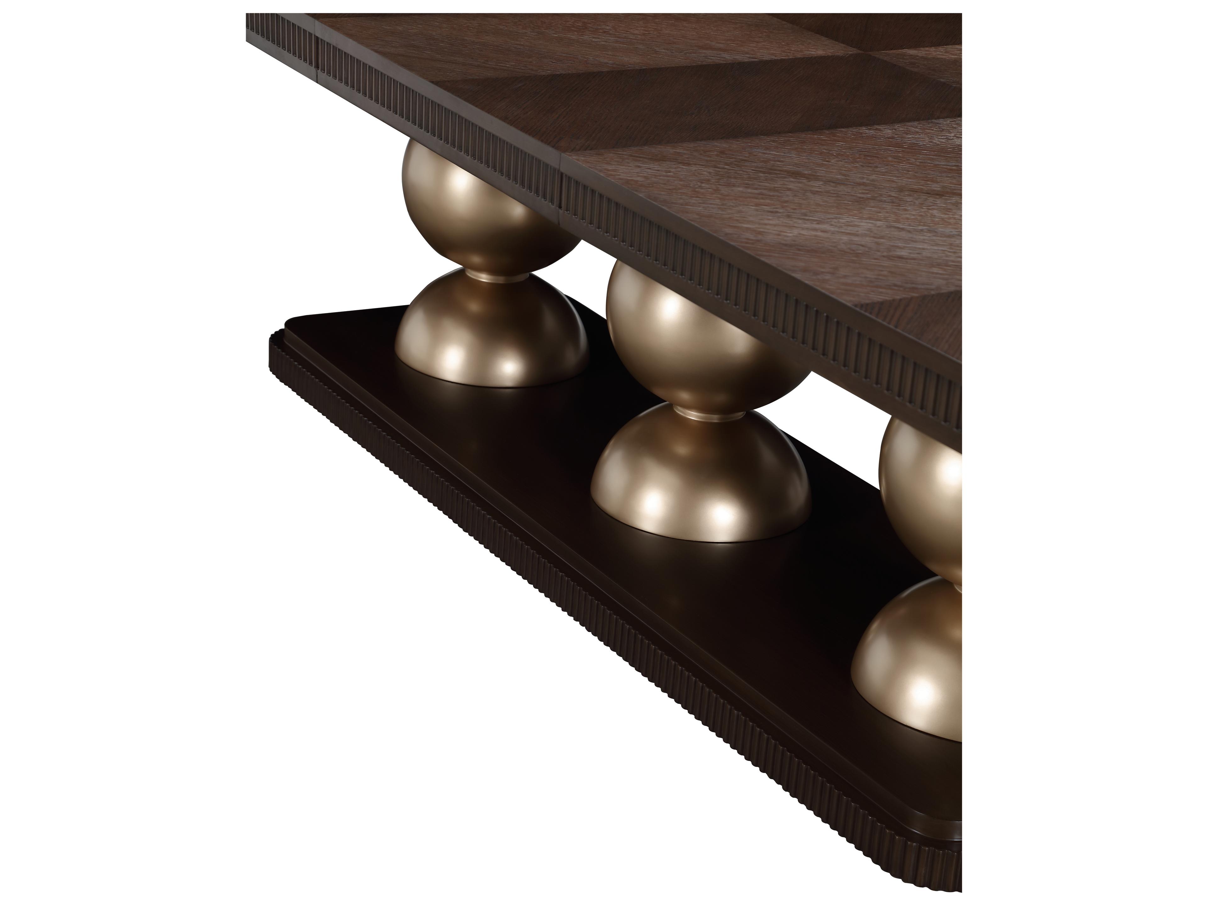 Michael Amini West Kensington Espresso Rectangular Wood Dining Table