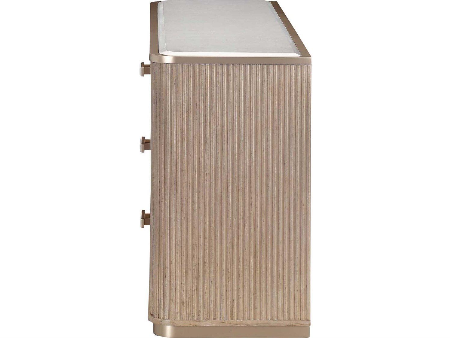 Michael Amini West Kensington 72" Rubberwood Sea Salt Caramel Sideboard