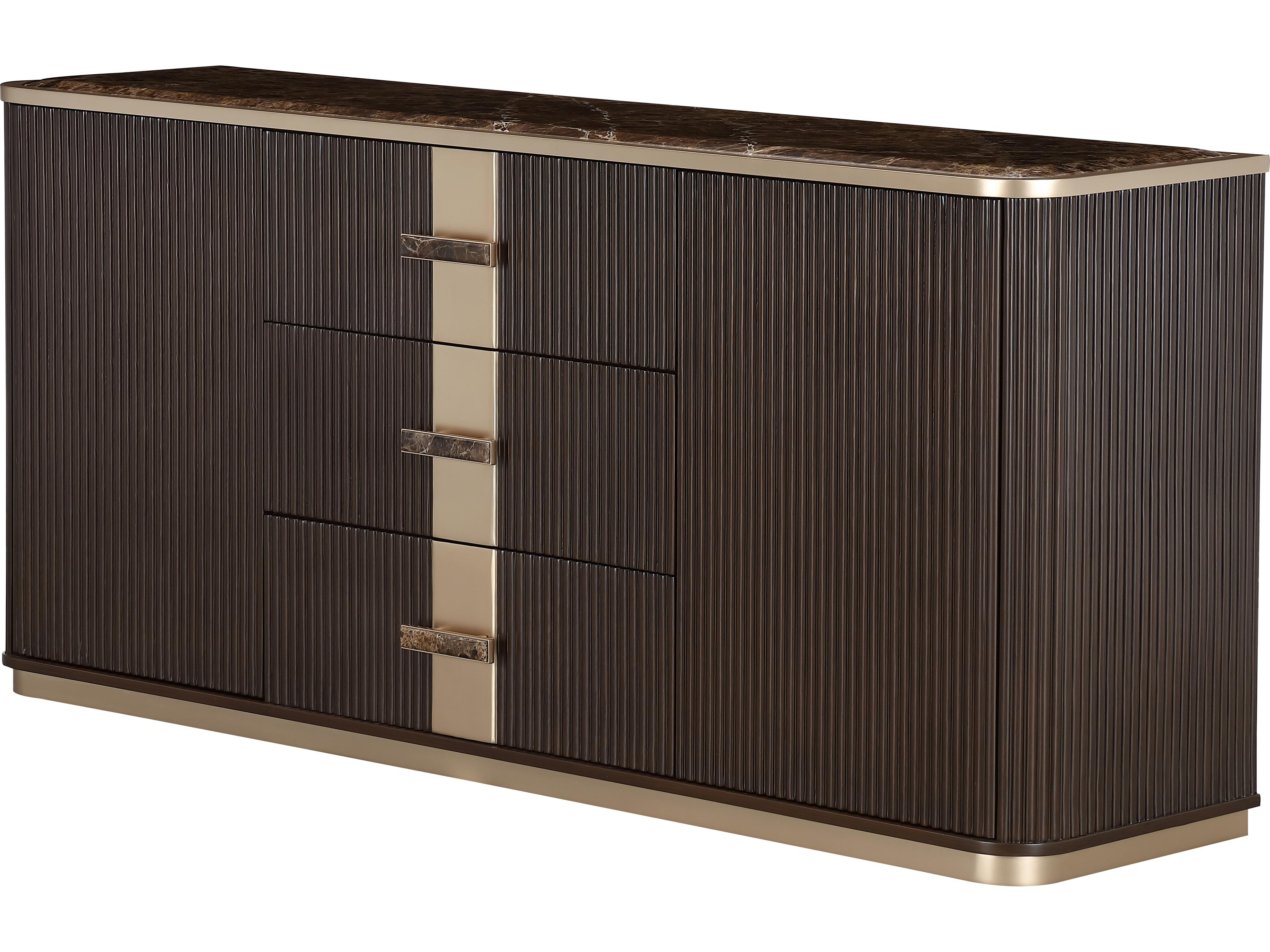 Michael Amini West Kensington 72" Rubberwood Espresso Sideboard