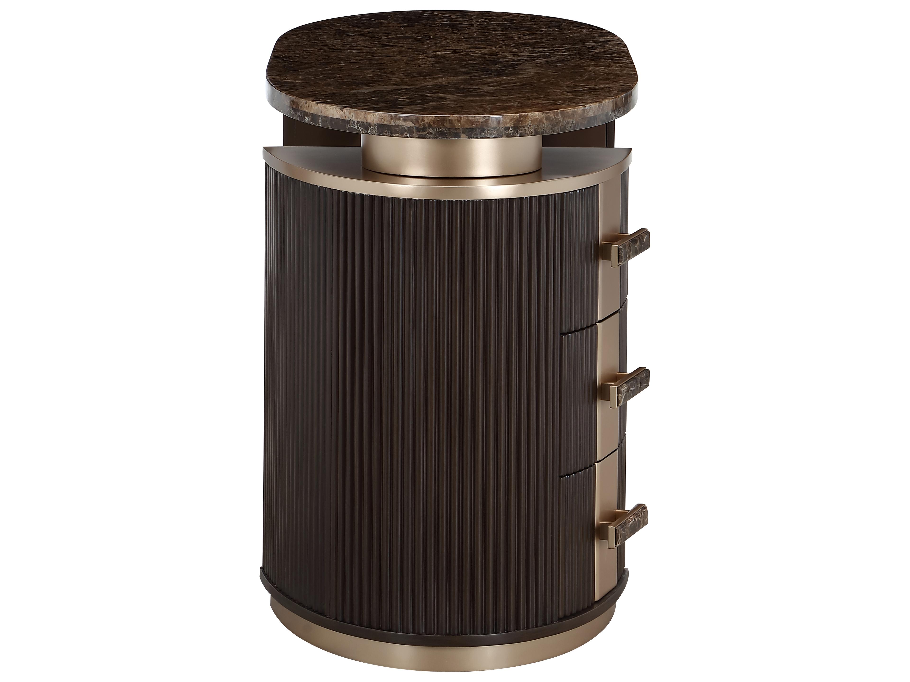 Michael Amini West Kensington Espresso Rubberwood Vanity Table