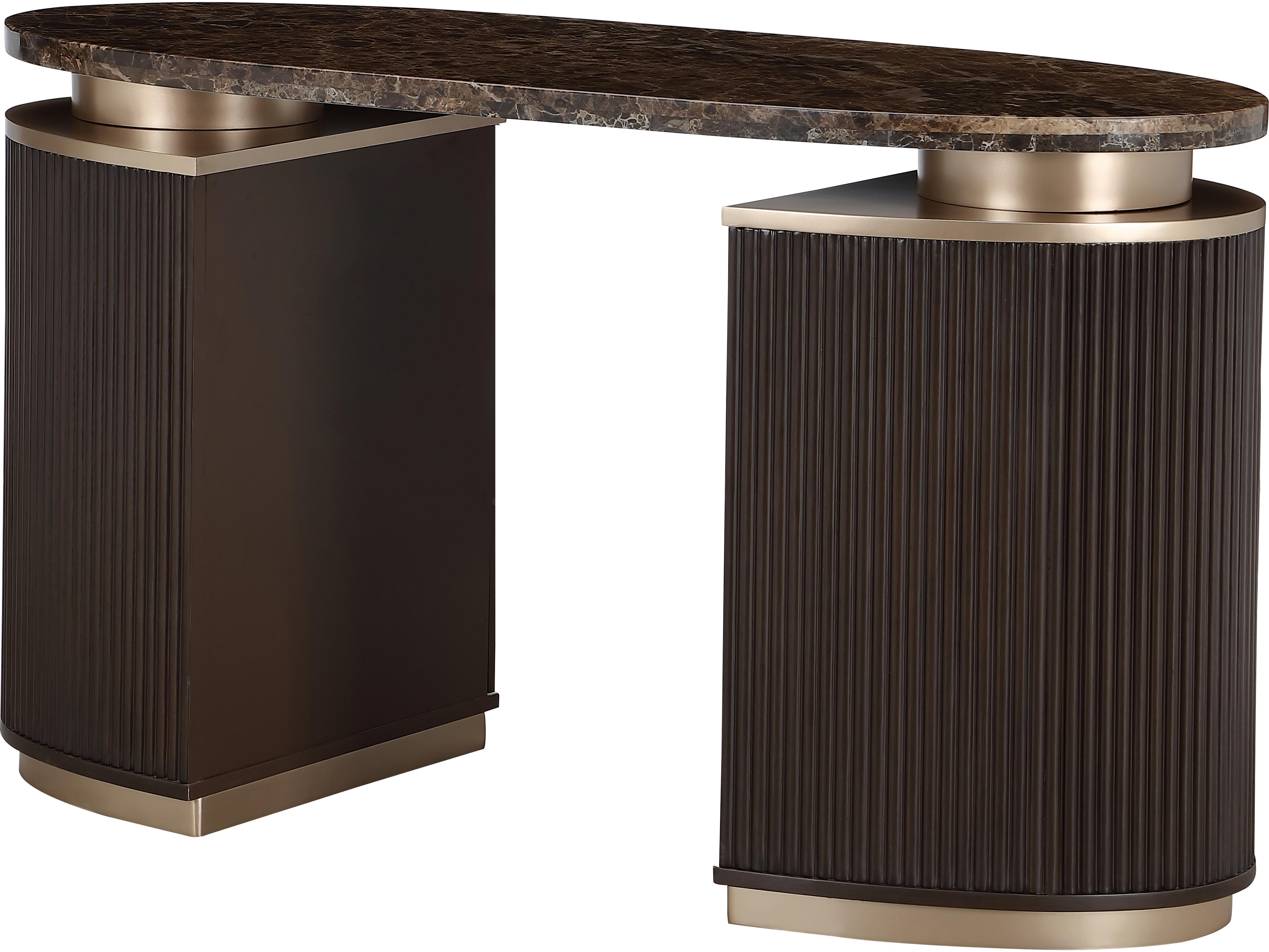 Michael Amini West Kensington Espresso Rubberwood Vanity Table