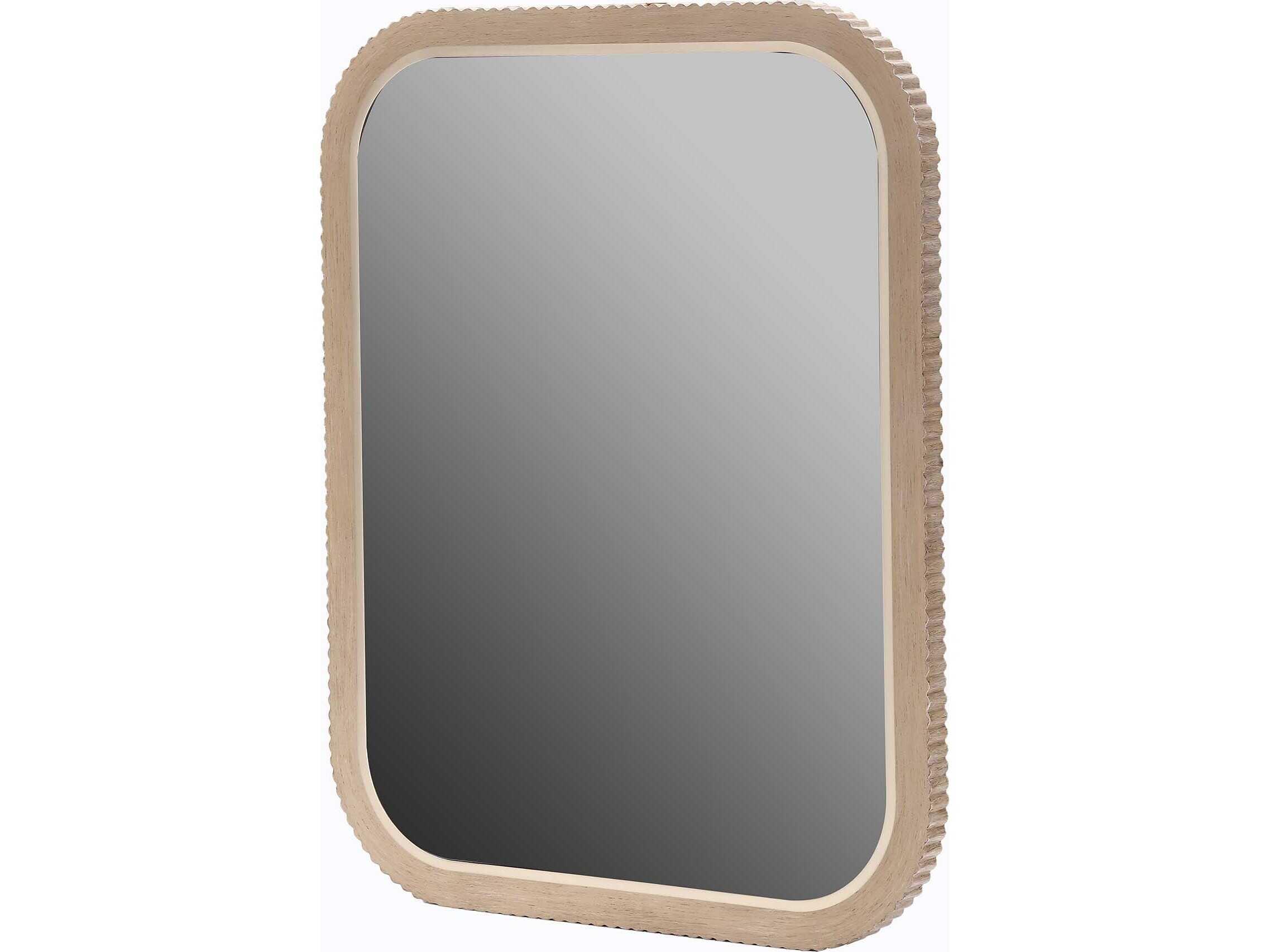 Michael Amini West Kensington Sea Salt Caramel Rectangular Vanity Mirror