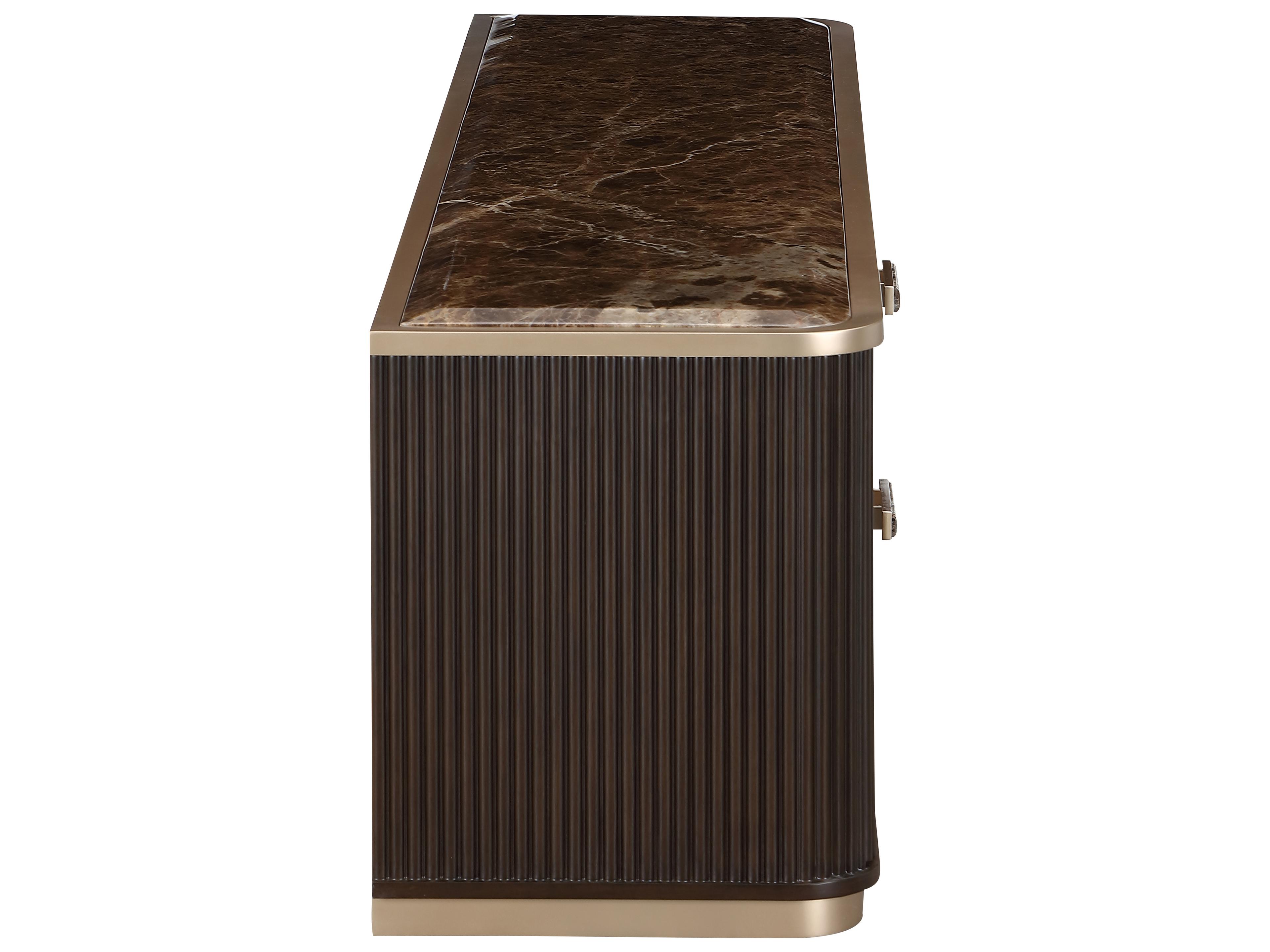 Michael Amini West Kensington 80" Rubberwood Espresso Media Console