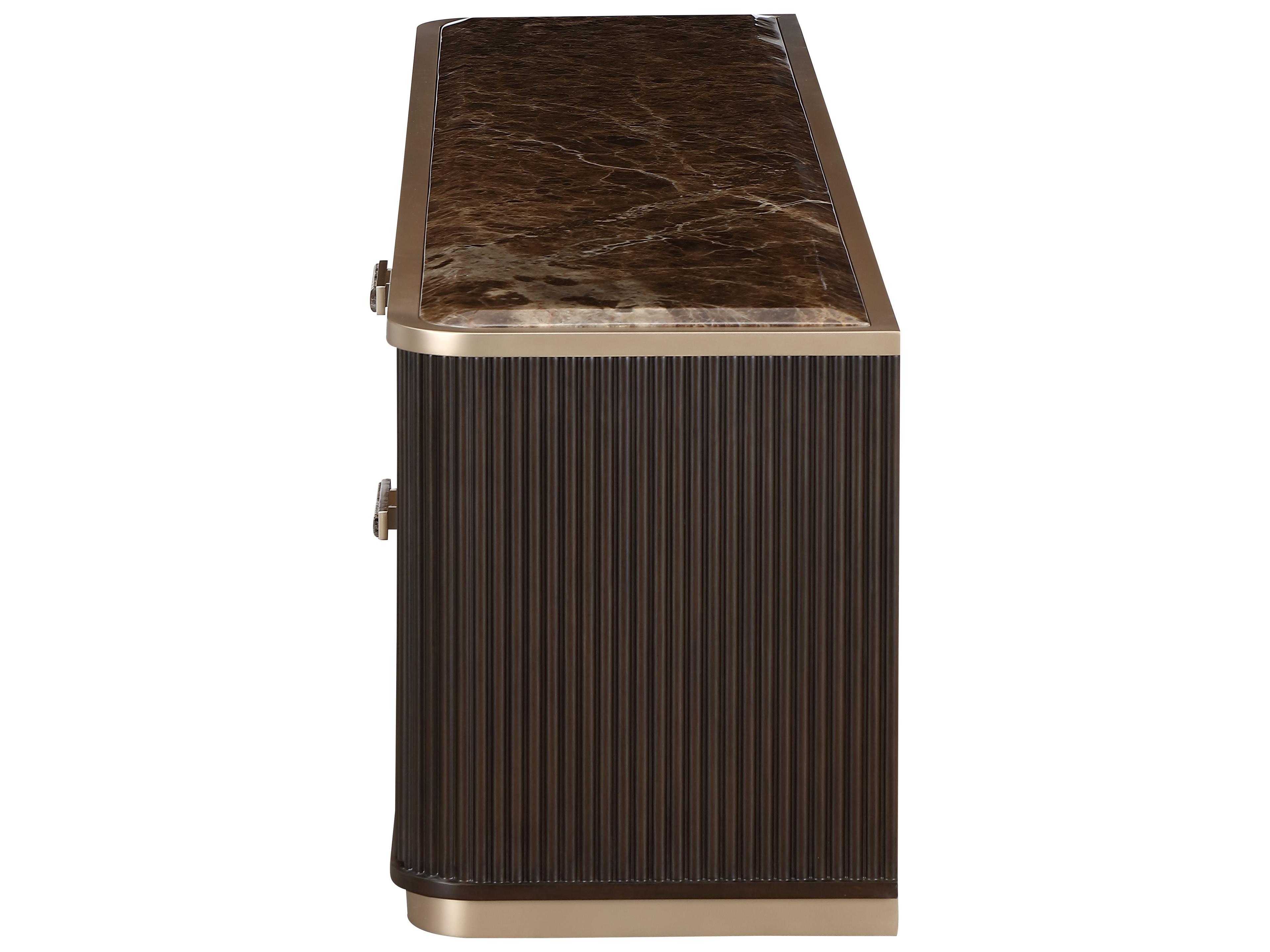 Michael Amini West Kensington 80" Rubberwood Espresso Media Console