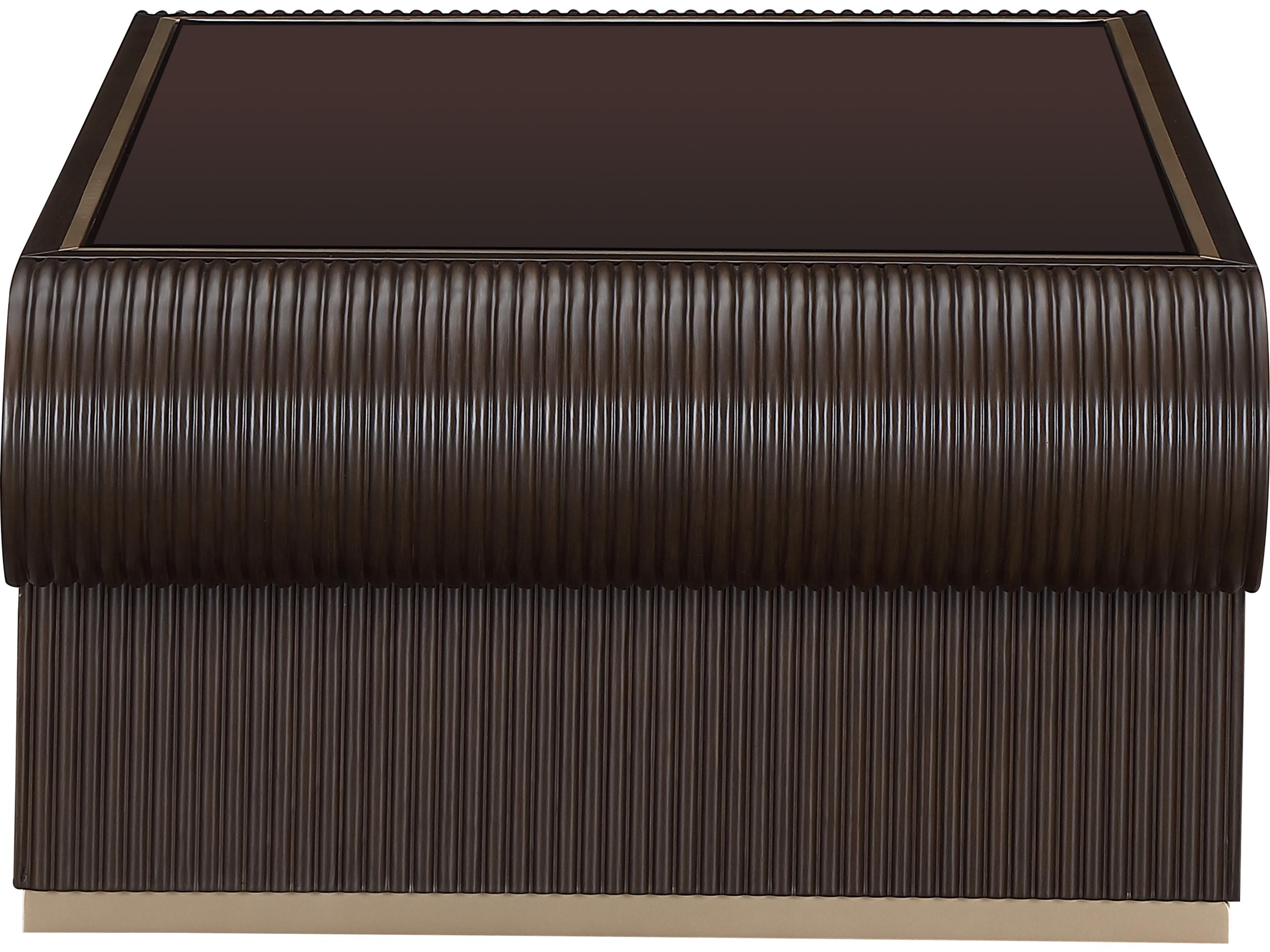 Michael Amini West Kensington Rectangular Glass Espresso Coffee Table