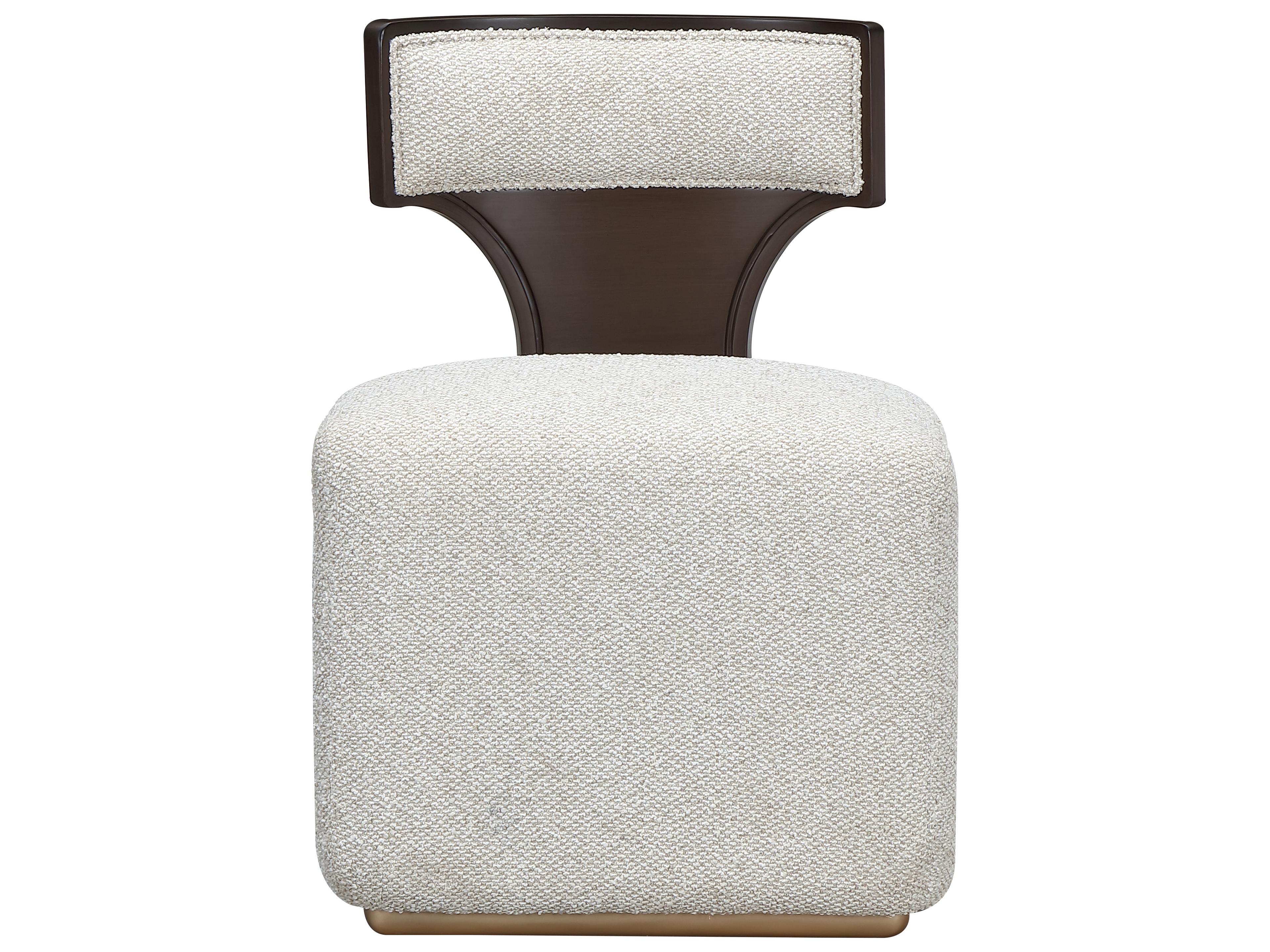 Michael Amini West Kensington Espresso Gray Vanity Chair