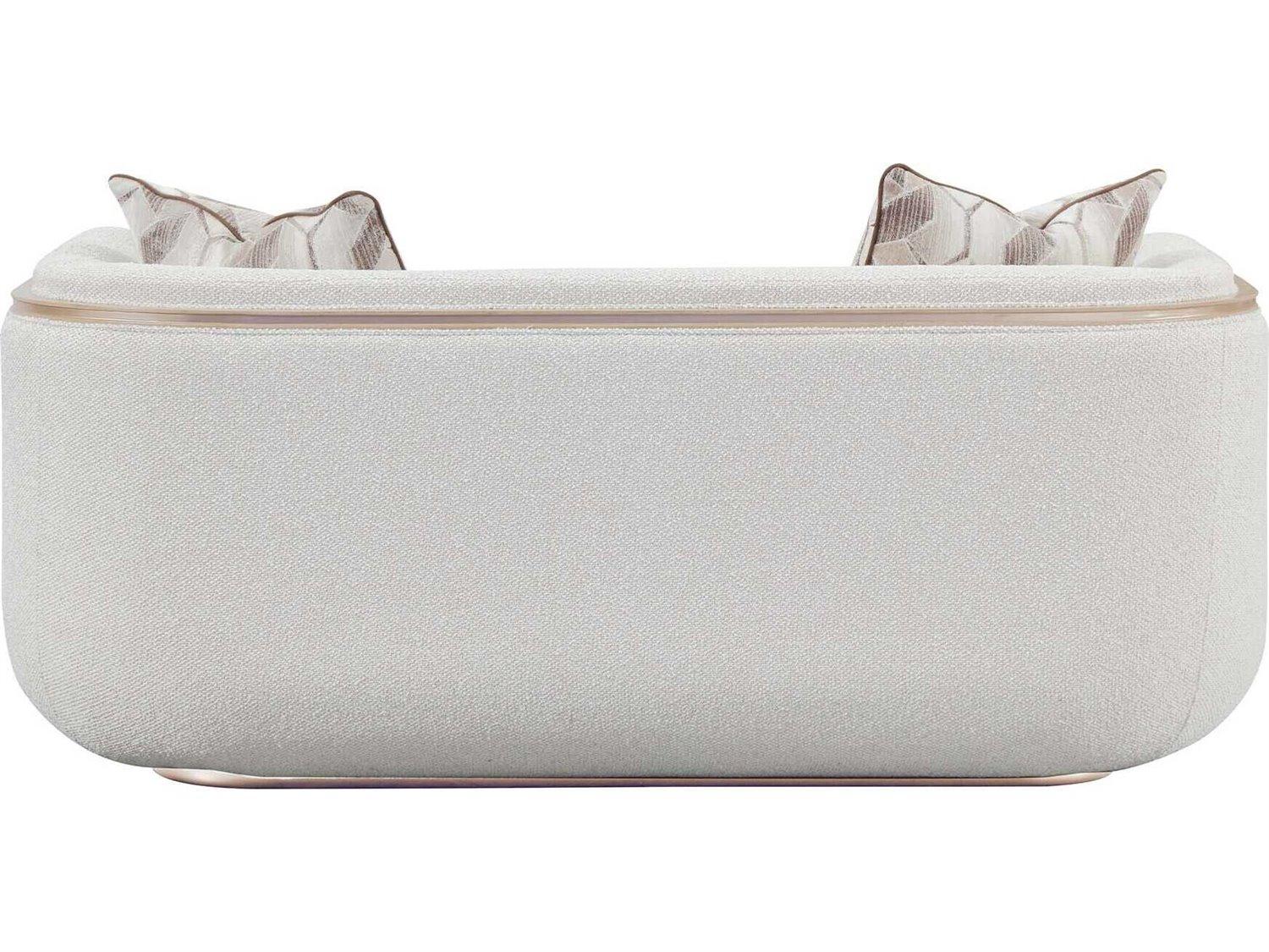 Michael Amini West Kensington Sea Salt Caramel Beige Upholstered Loveseat