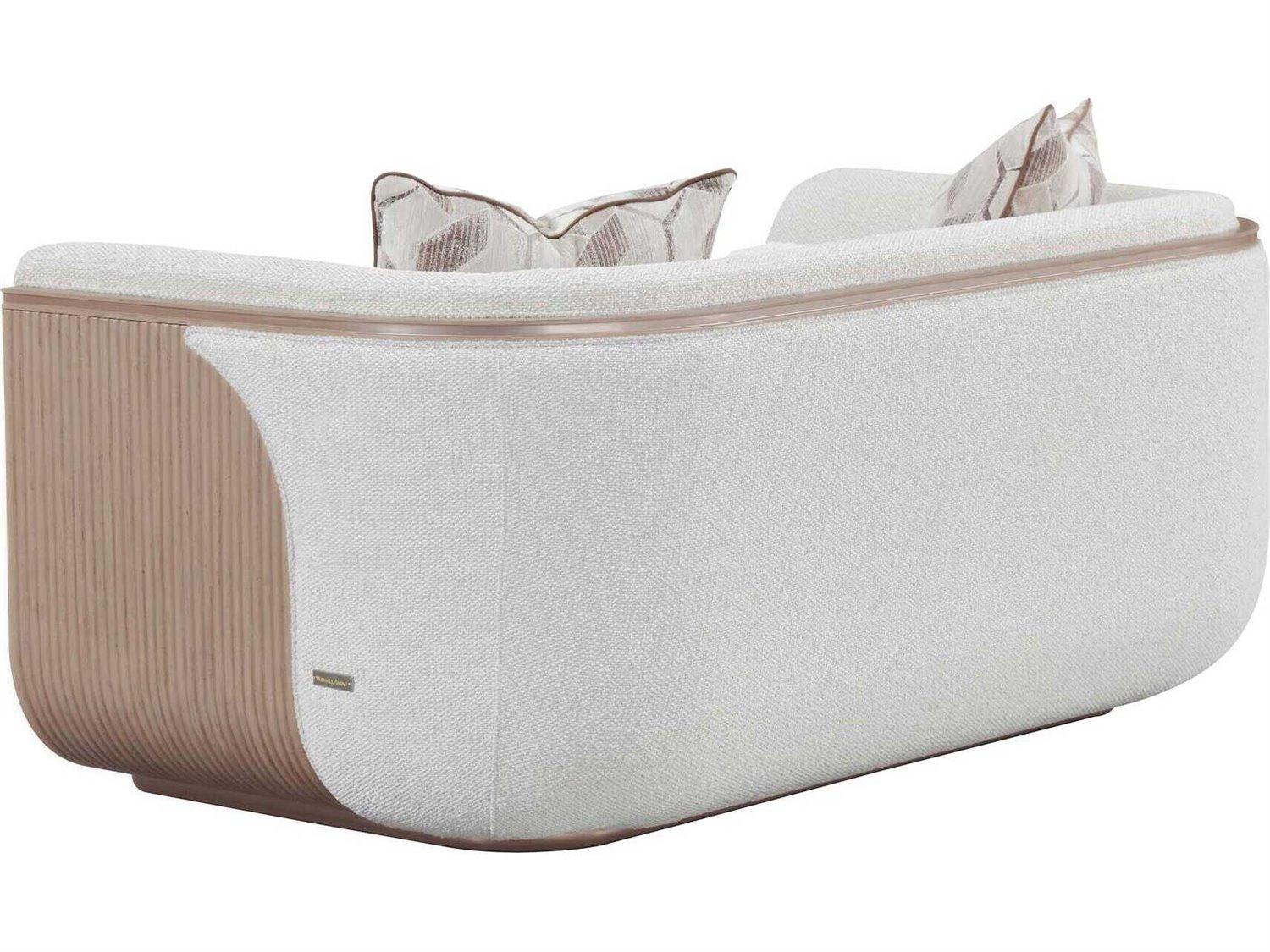 Michael Amini West Kensington Sea Salt Caramel Beige Upholstered Loveseat