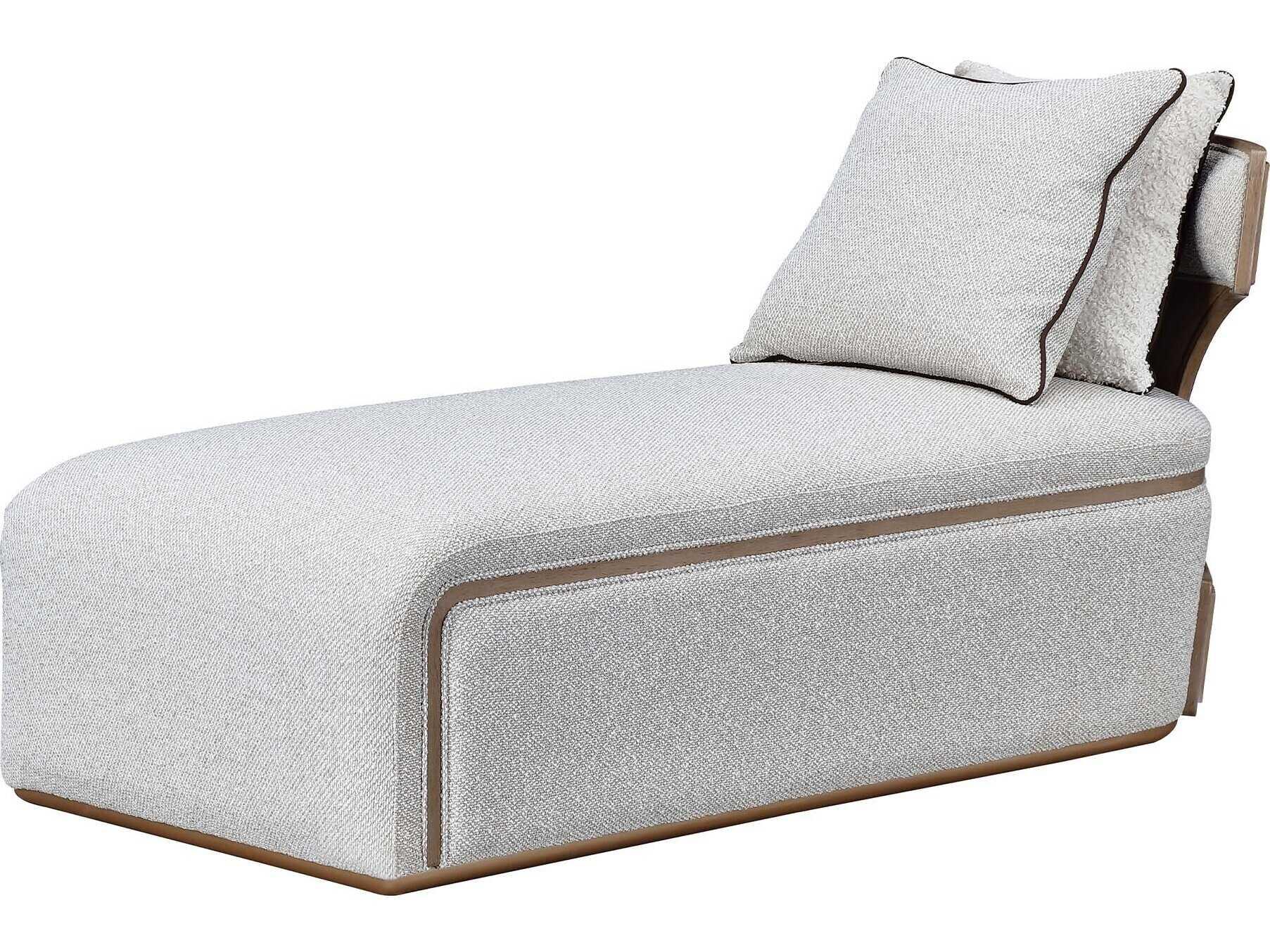 Michael Amini West Kensington Sea Salt Caramel Beige Upholstered Chaise