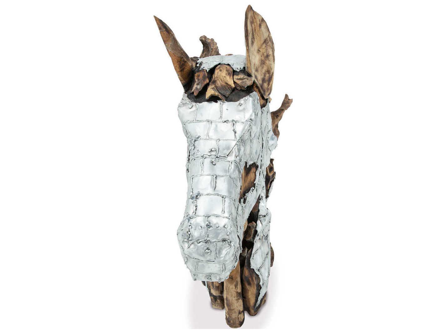 Michael Amini Discoveries Accents Artifacts Horse Head Sculpture