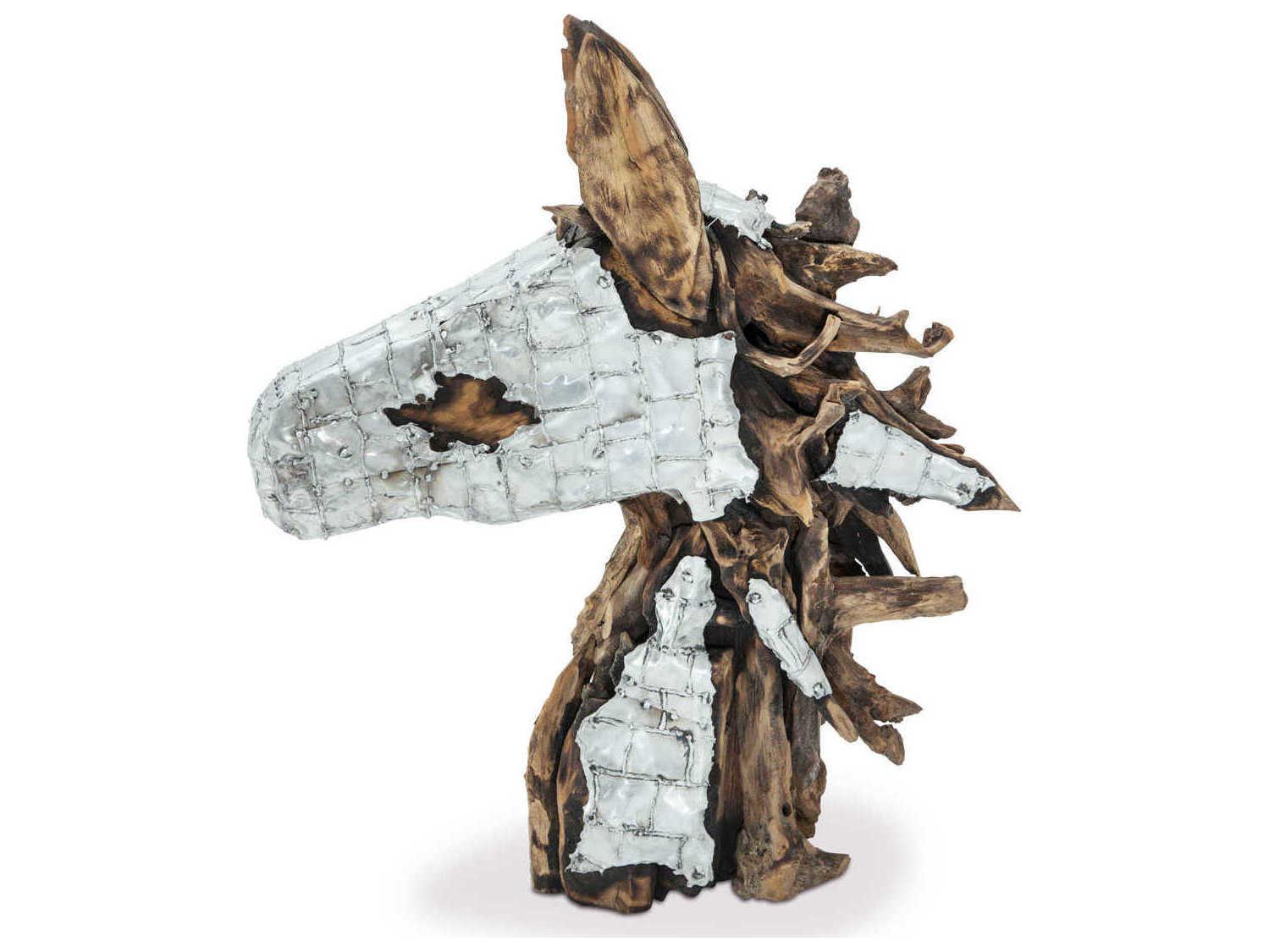 Michael Amini Discoveries Accents Artifacts Horse Head Sculpture