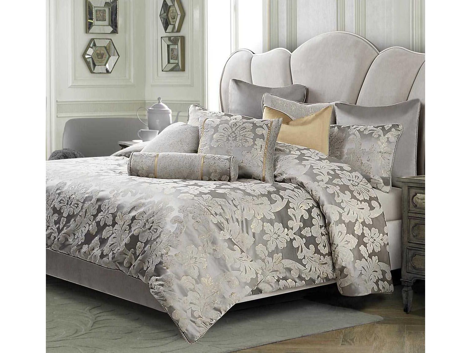 Michael Amini Bedding Assisi Platinum Comforter Set