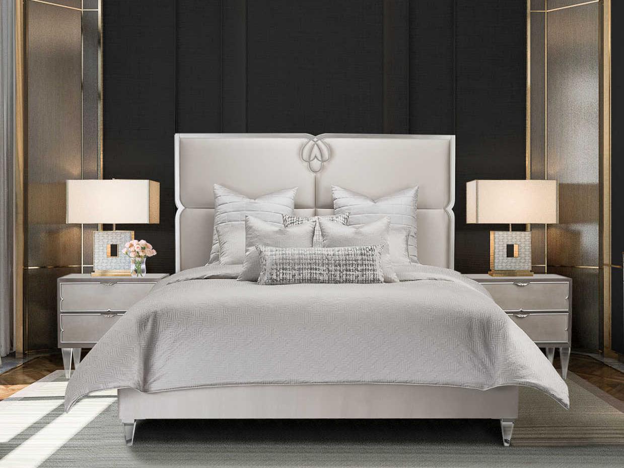 Michael Amini Bedding Casey Platinum Comforter Set