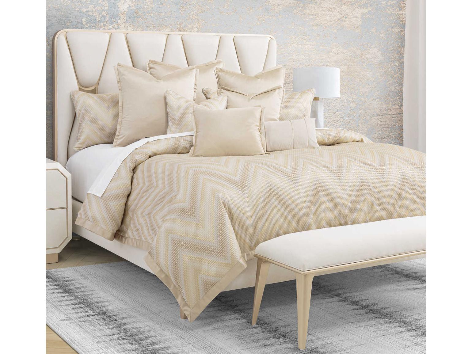 Michael Amini Bedding Infinity Gold Duvet Set
