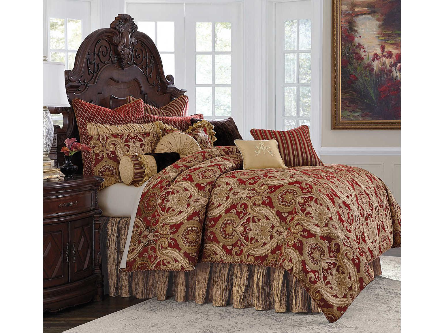 Michael Amini Bedding Lafayette Red Comforter Set