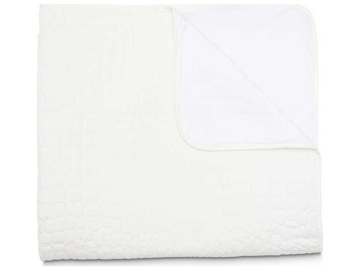 Michael Amini Bedding Ashworth 3-Piece White Queen Coverlet / Duvet Set