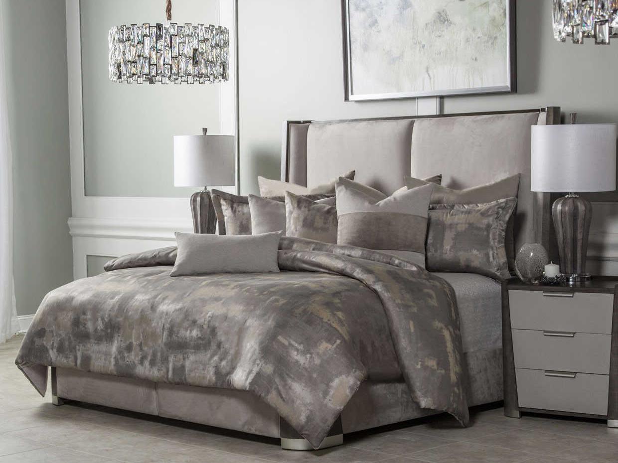 Michael Amini Aubrey Patina Nine-Piece Queen Comforter Set