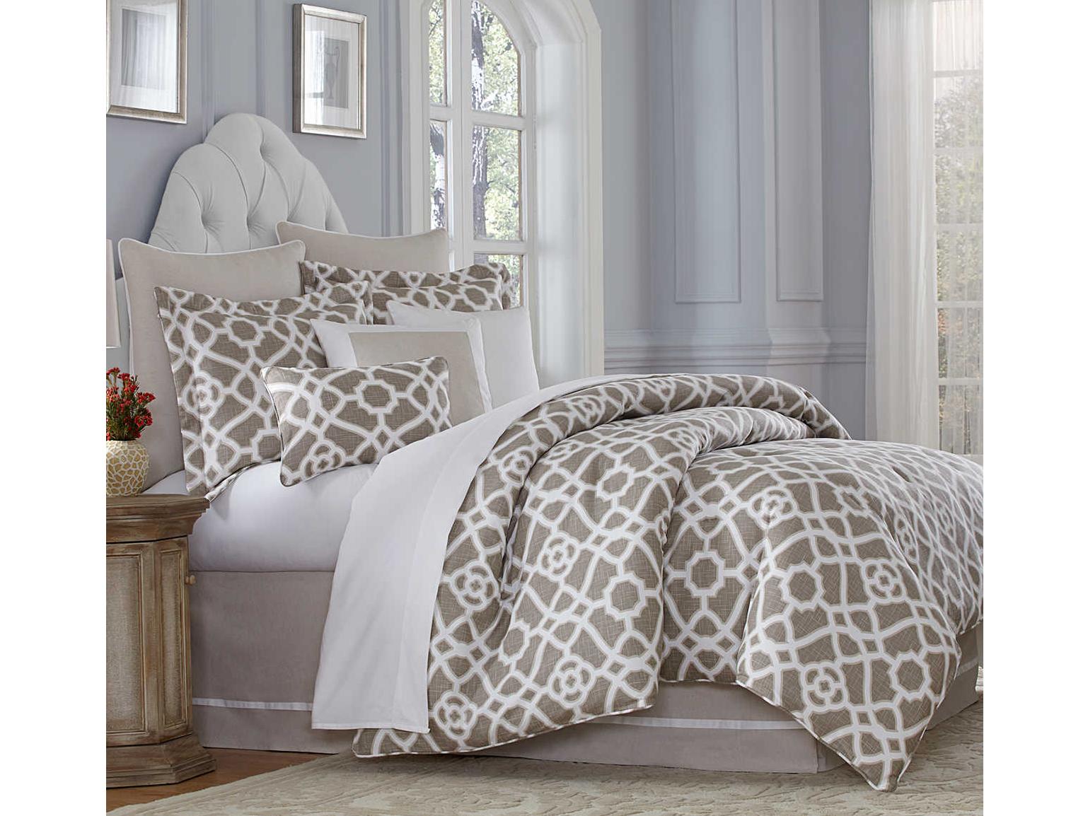 Michael Amini Harper Natural Nine-Piece Queen Comforter Set