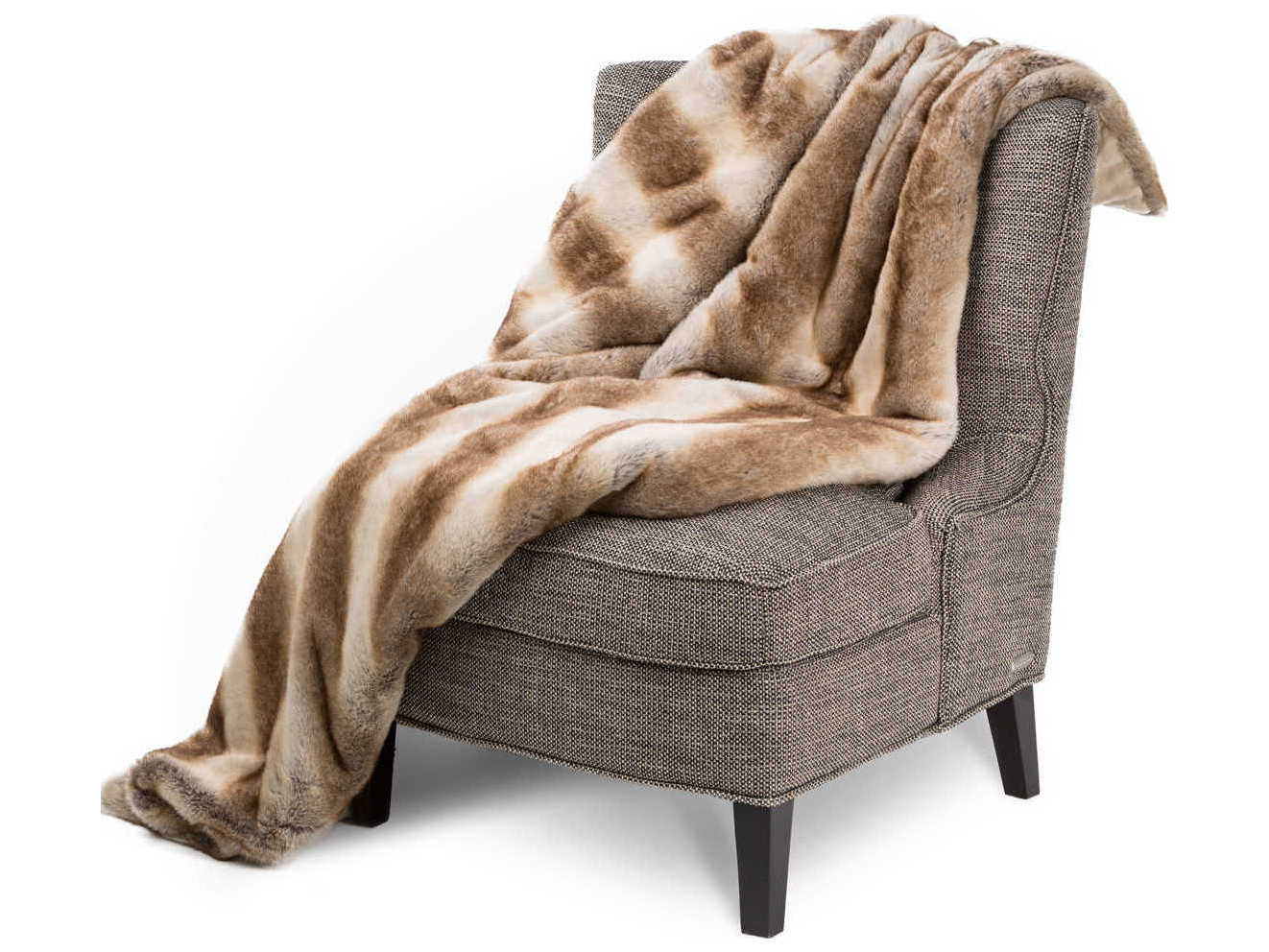 Michael Amini Napoli Sand Faux-Fur Throw