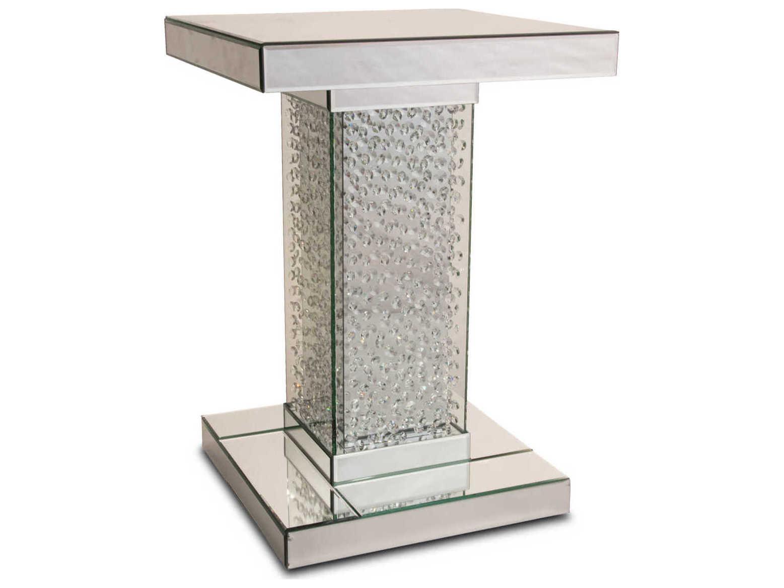 Michael Amini Montreal Square Glass End Table