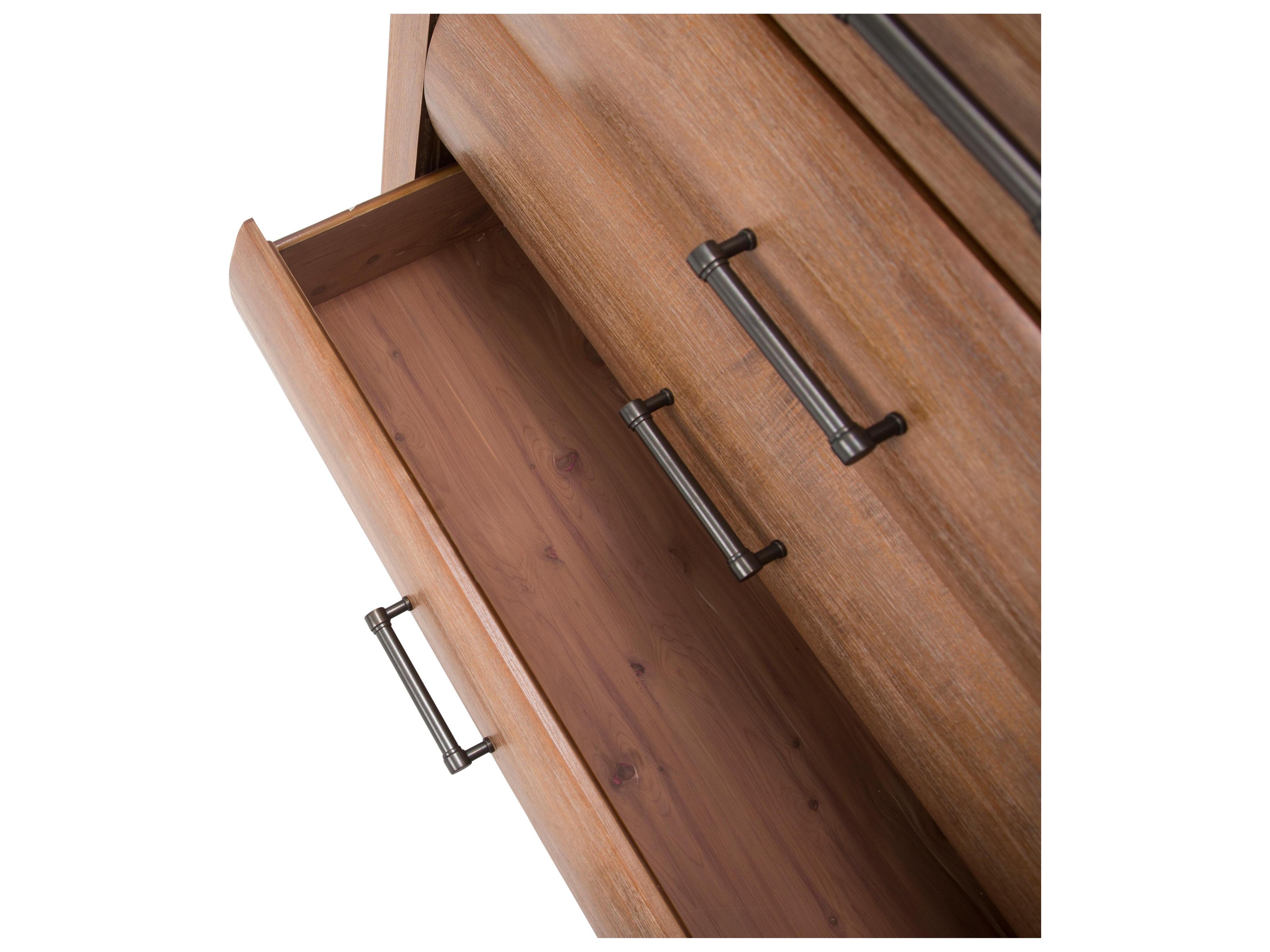 Michael Amini Brooklyn Walk Brown Acacia Wood Accent Chest