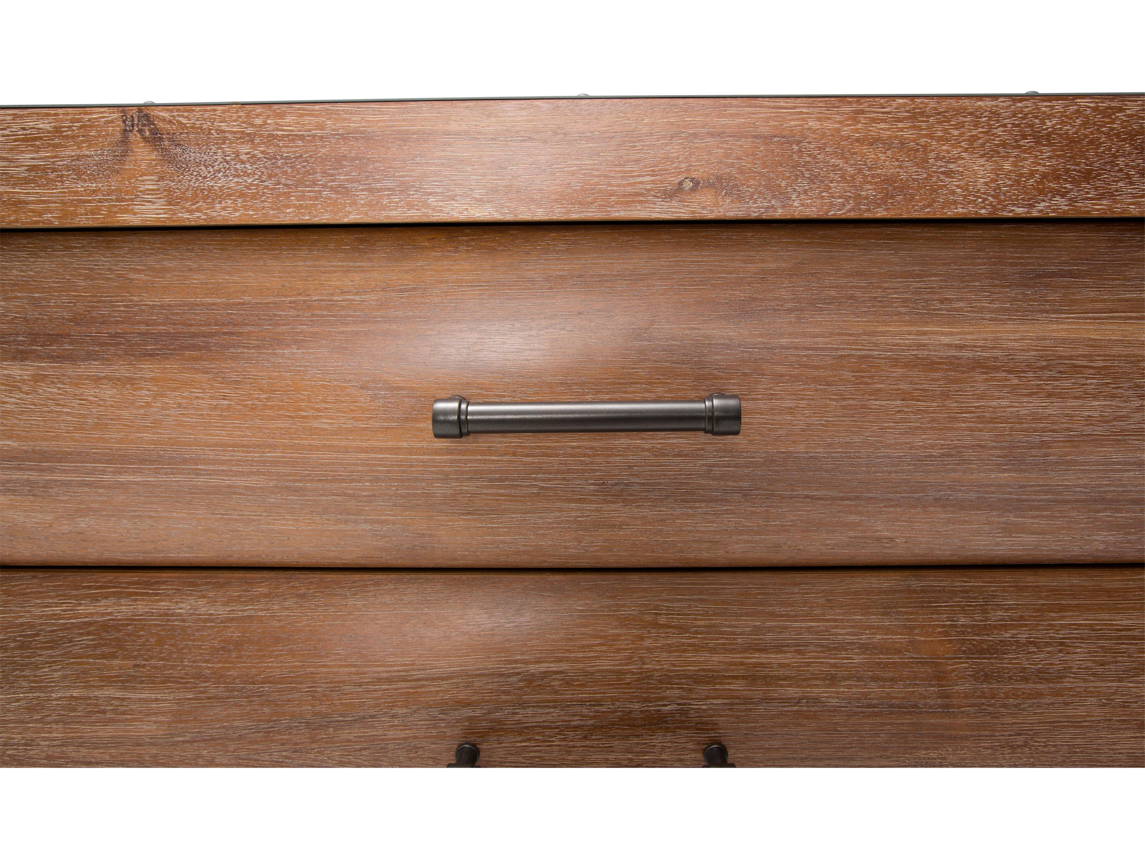 Michael Amini Brooklyn Walk Brown Acacia Wood Accent Chest