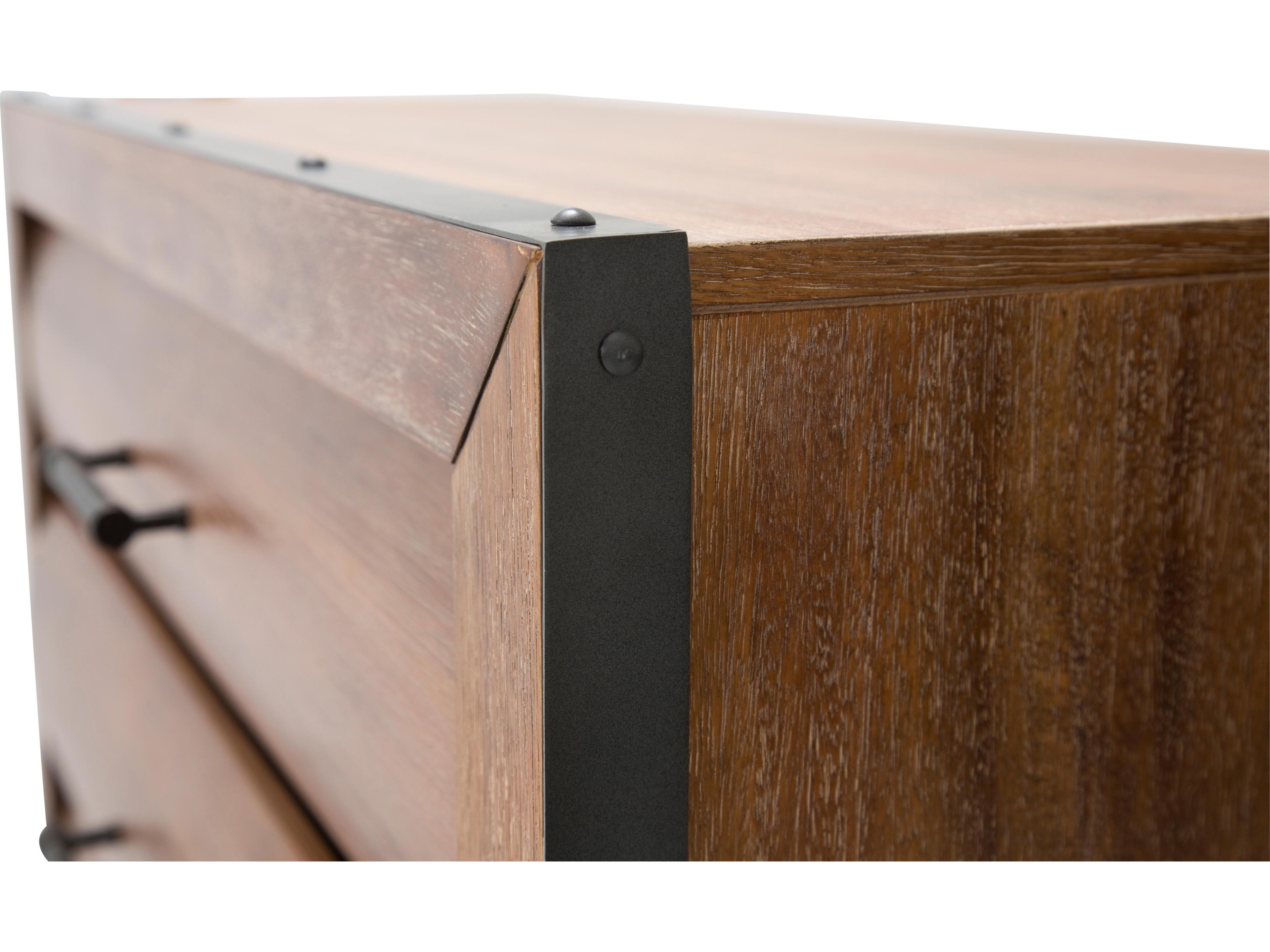 Michael Amini Brooklyn Walk Brown Acacia Wood Accent Chest