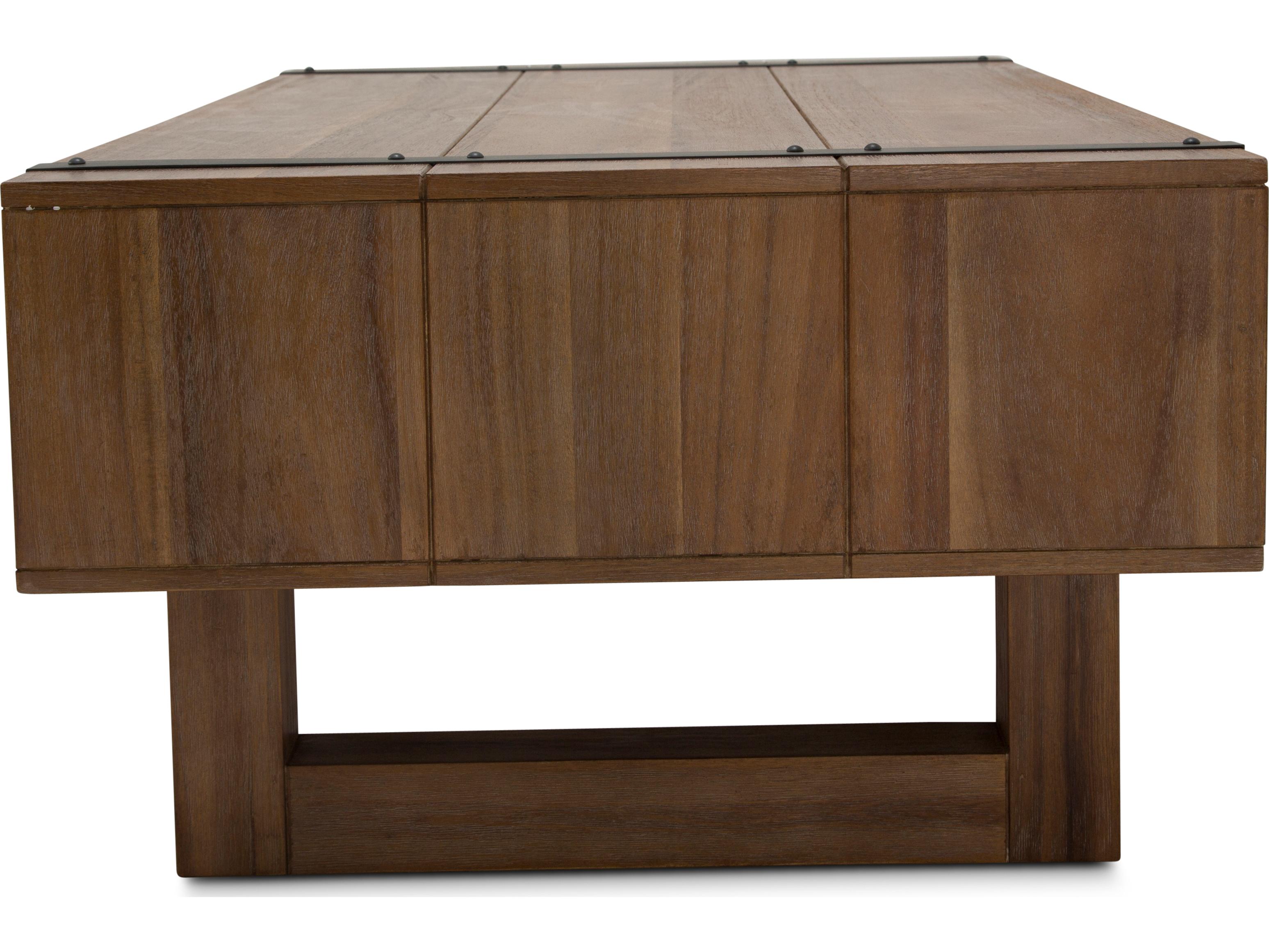 Michael Amini Brooklyn Walk Rectangular Wood Burnt Umber Coffee Table