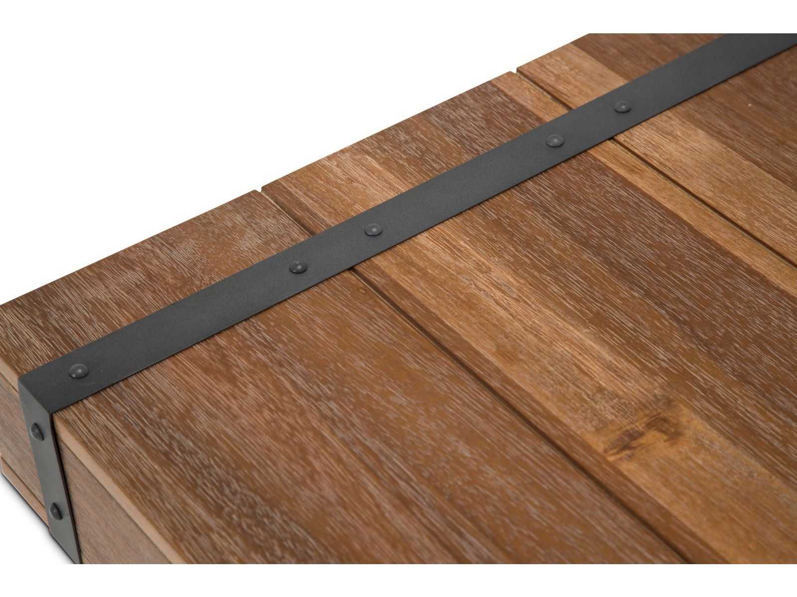 Michael Amini Brooklyn Walk Square Wood Burnt Umber End Table