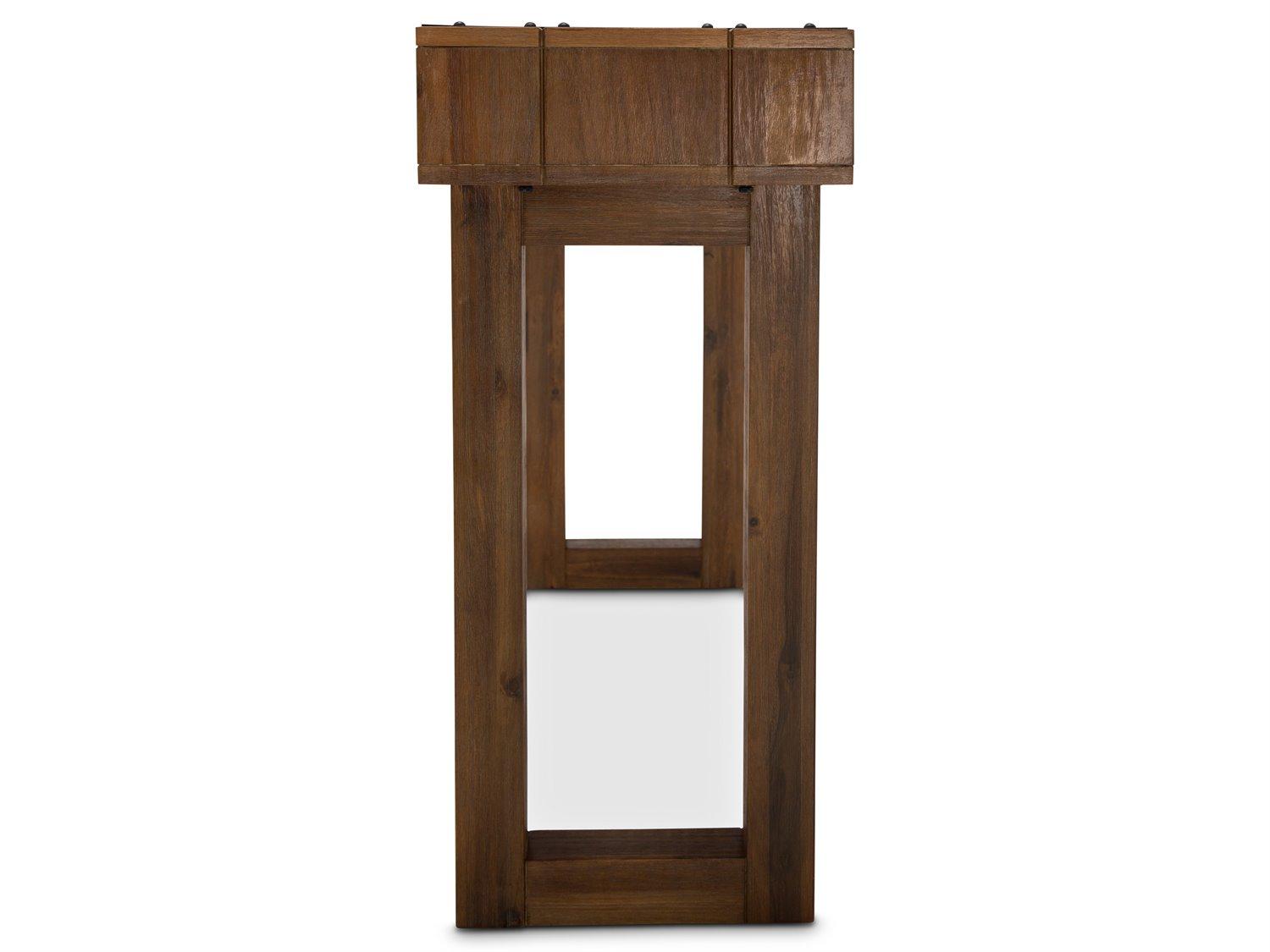 Michael Amini Brooklyn Walk Rectangular Wood Burnt Umber Console Table