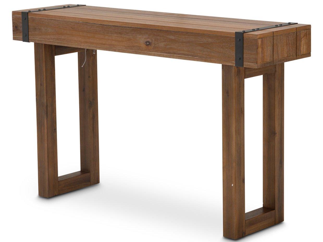 Michael Amini Brooklyn Walk Rectangular Wood Console Table