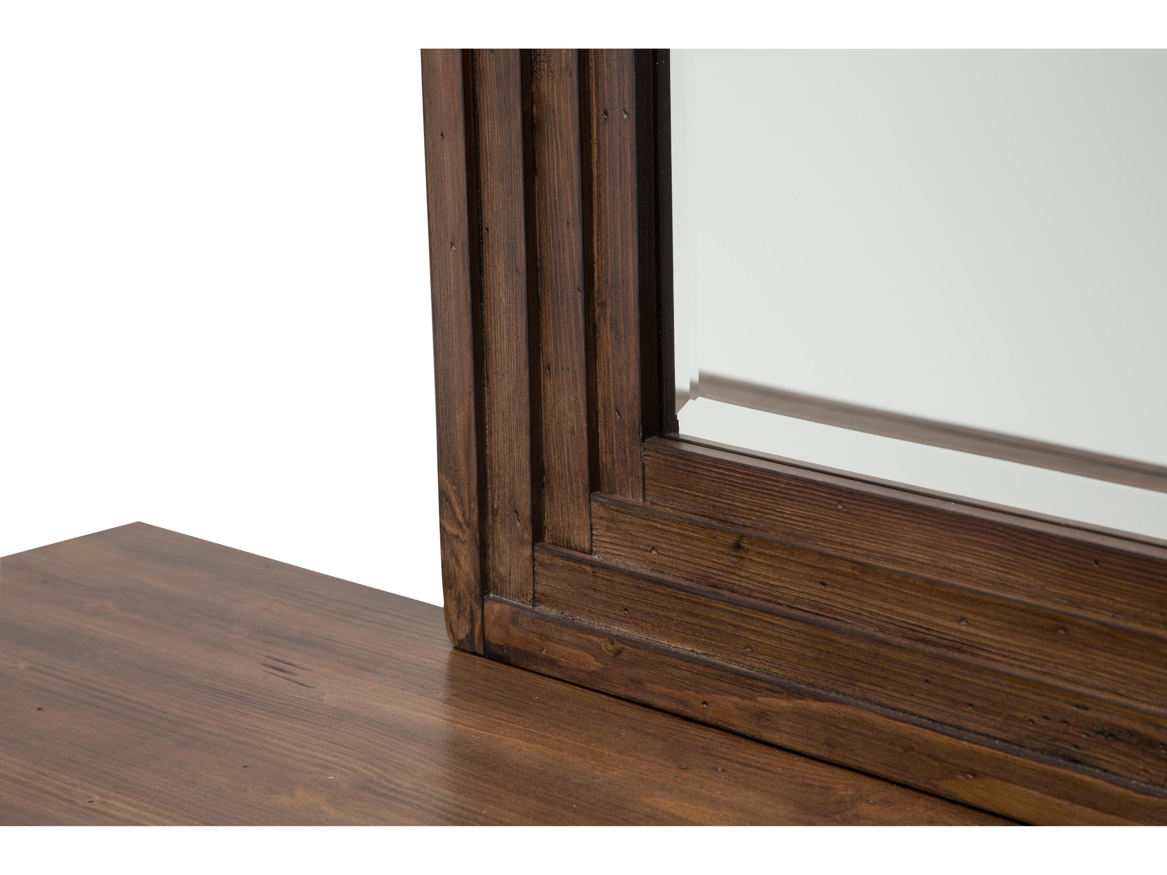 Michael Amini Carrollton 68" Spruce Wood Sideboard and Mirror Set