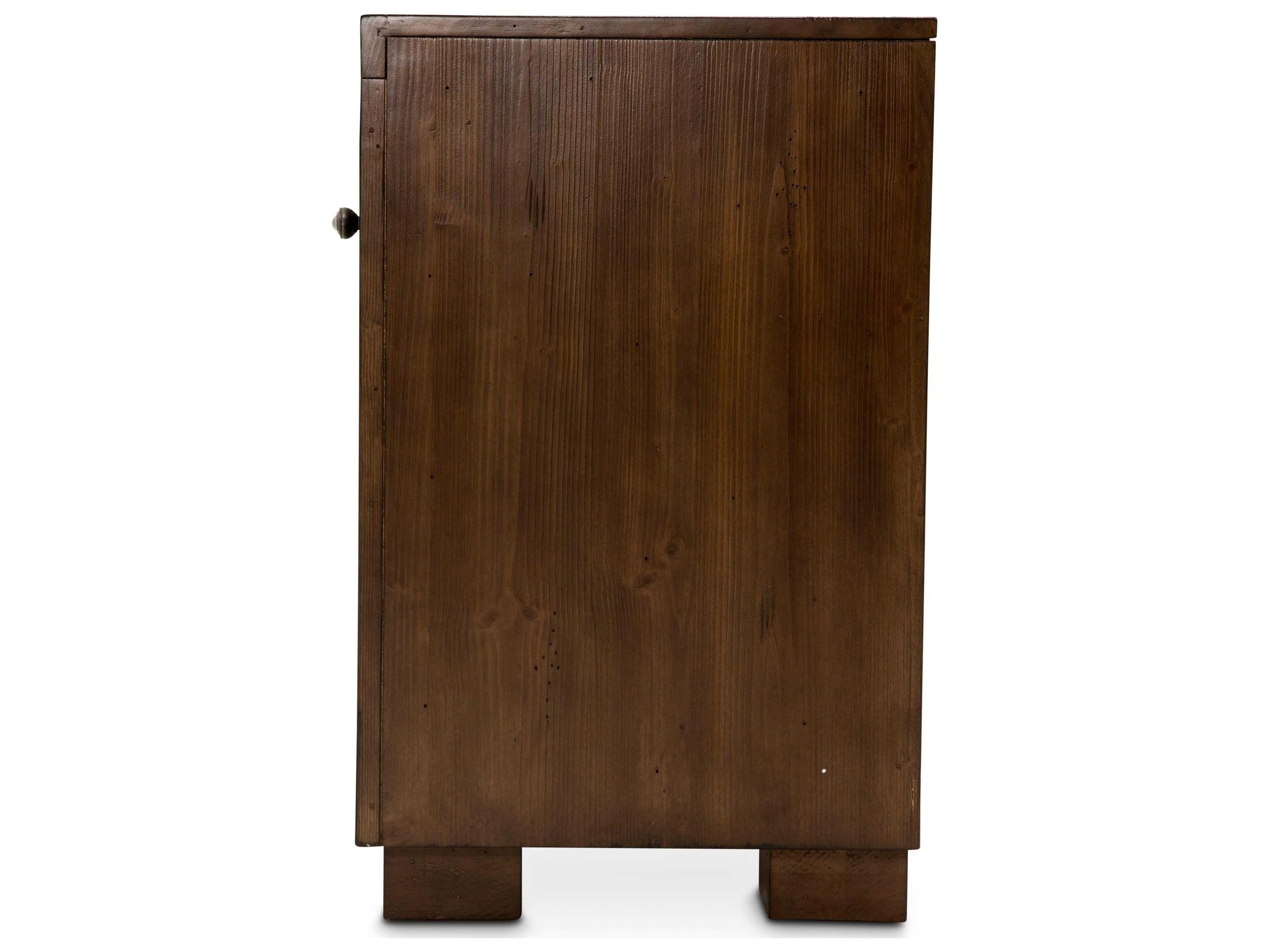 Michael Amini Carrollton 1-Drawer Brown Spruce Wood Nightstand