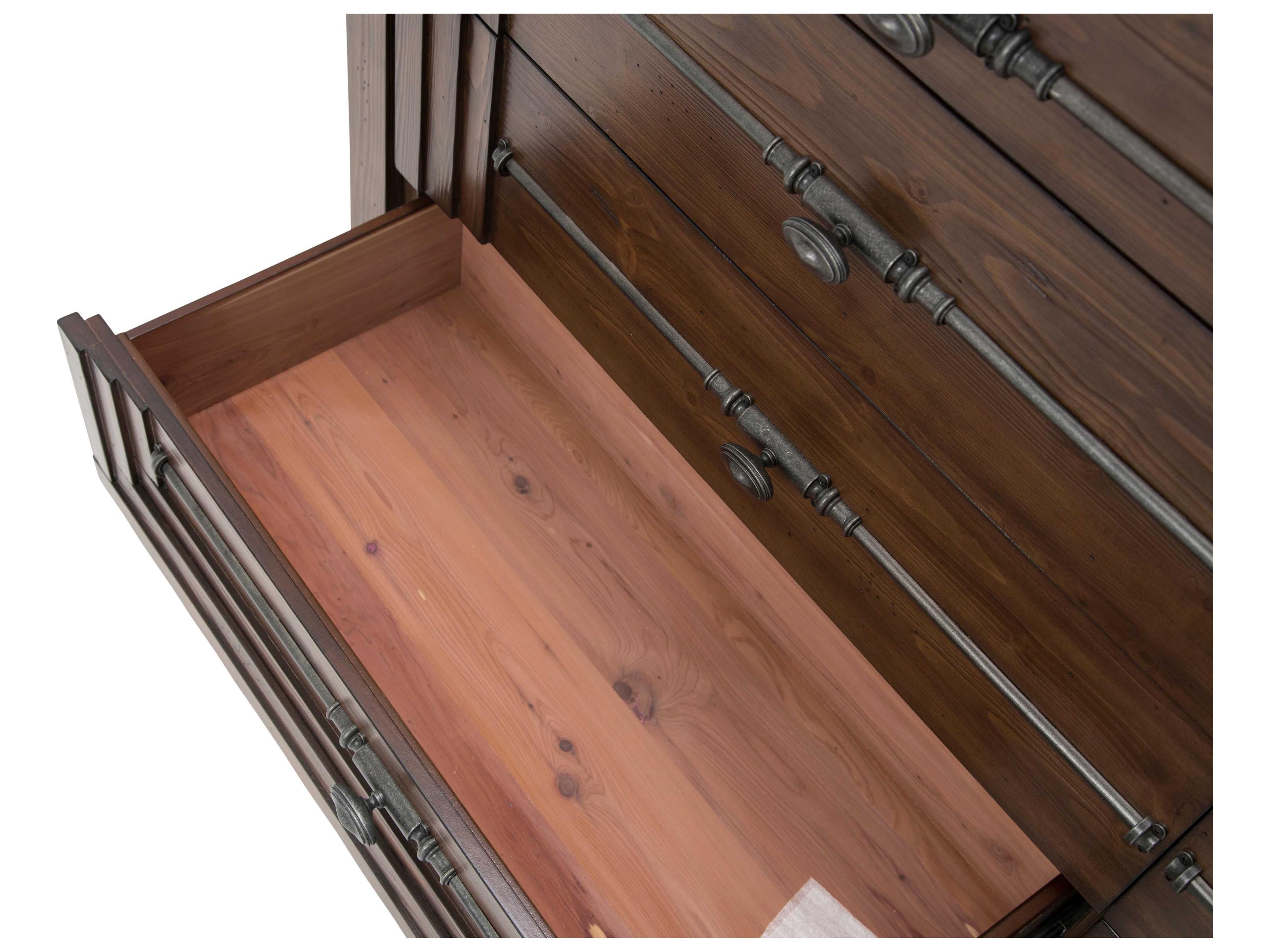 Michael Amini Carrollton Brown Spruce Wood Double Dresser