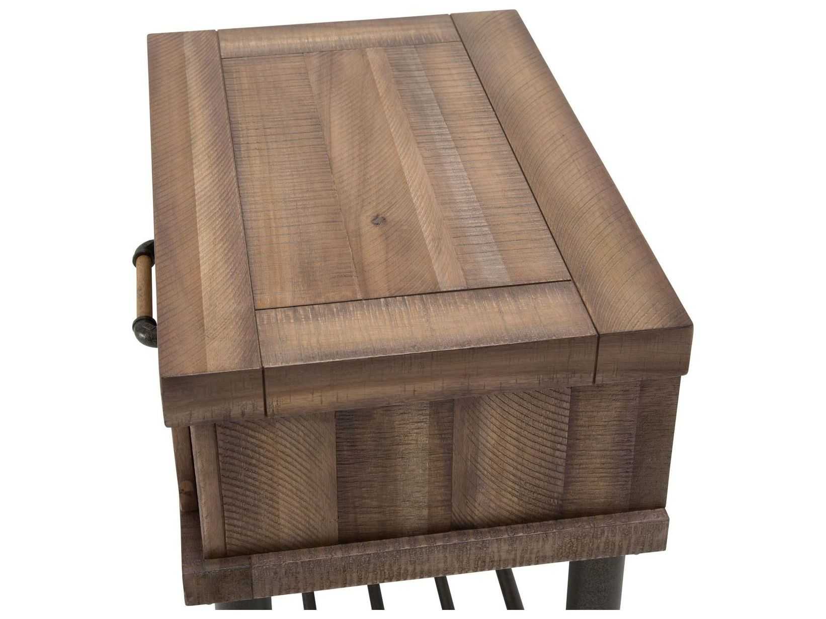 Michael Amini Crossings Rectangular Wood End Table