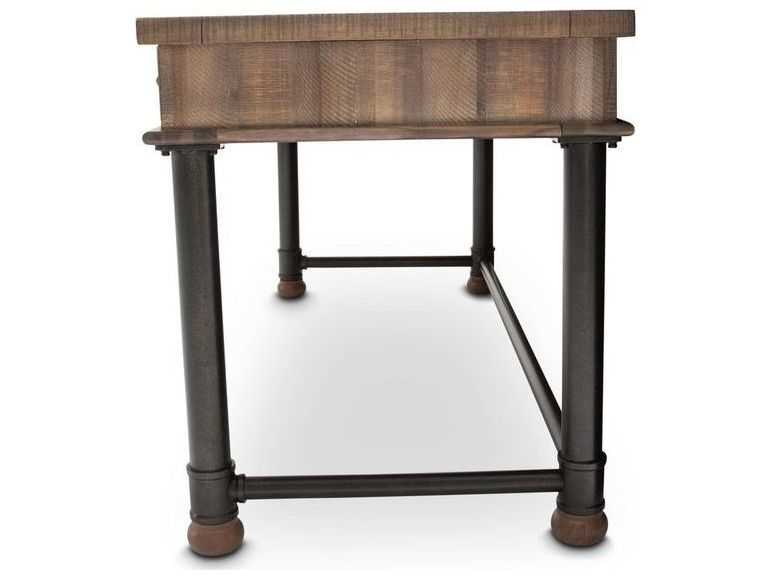 Michael Amini Crossings Brown Acacia Wood Writing Desk