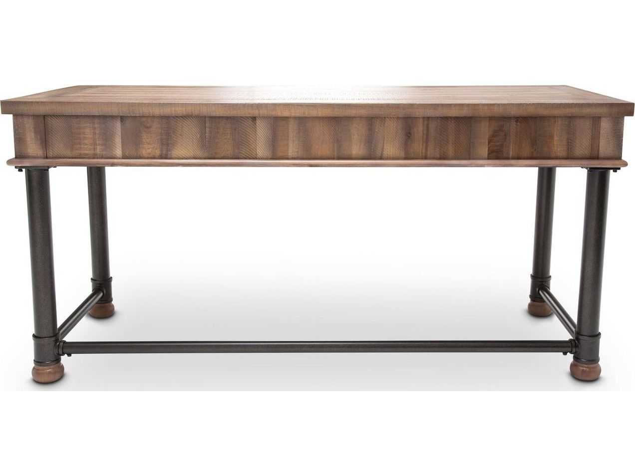 Michael Amini Crossings Brown Acacia Wood Writing Desk